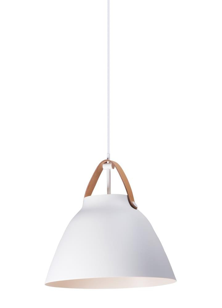 Maxim Lighting Nordic 1 - Light Pendant in  Tan Leather/White