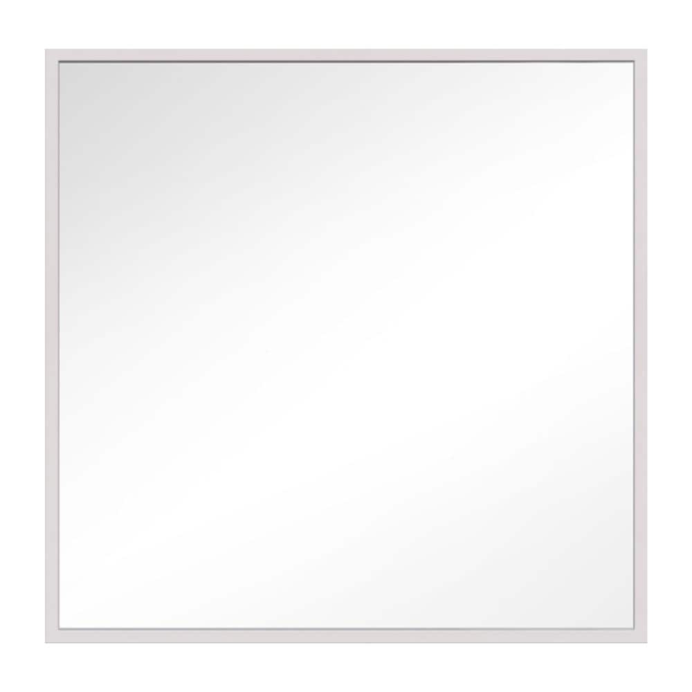 Sleek 28" Square Full-Length Wood Frame Mirror