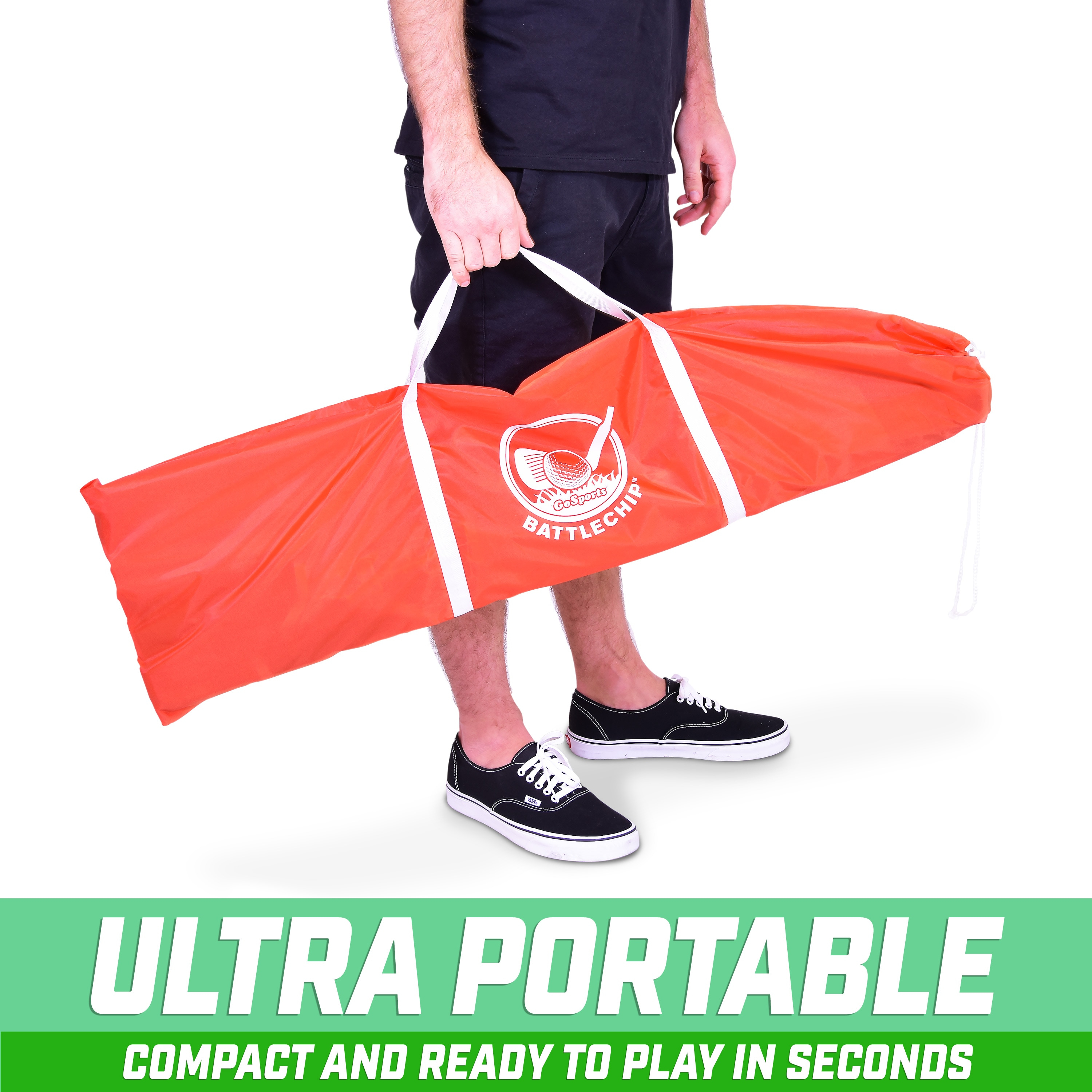 GoSports BattleChip Backyard Golf Cornhole Games – Includes Targets, Chipping Mats, Foam Golf Balls, Scorecard and Carry Case