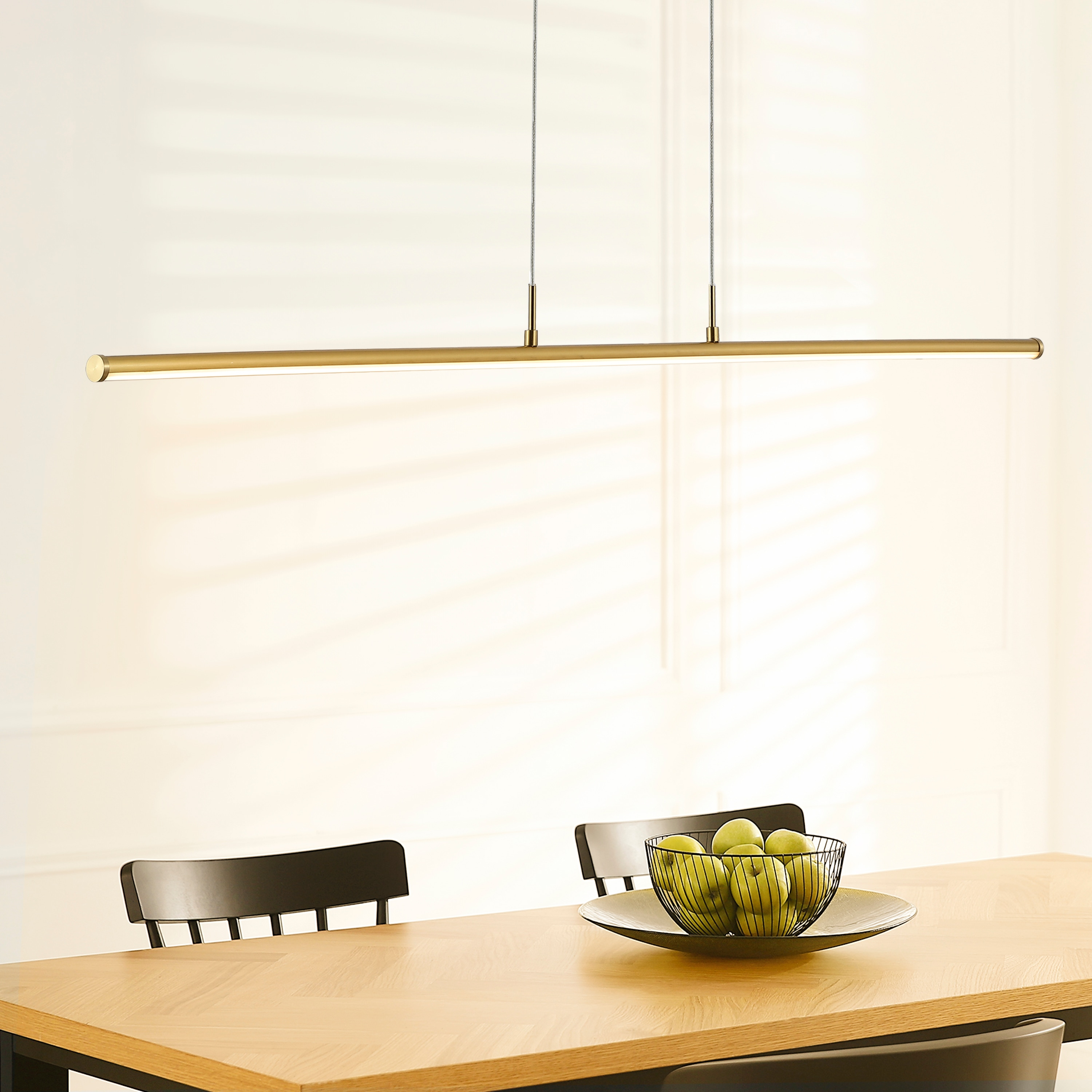 JONATHAN Y JYL7023C Conley 39.5" Adjustable Integrated LED Metal Linear Pendant, Brass Gold for Kitchen, Dining Room, Living Room