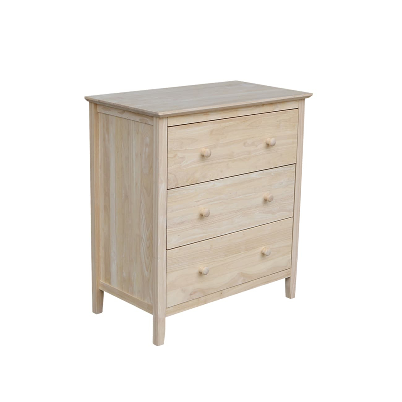 Brooklyn 3-Drawer Unfinished Wood Chest of Drawers