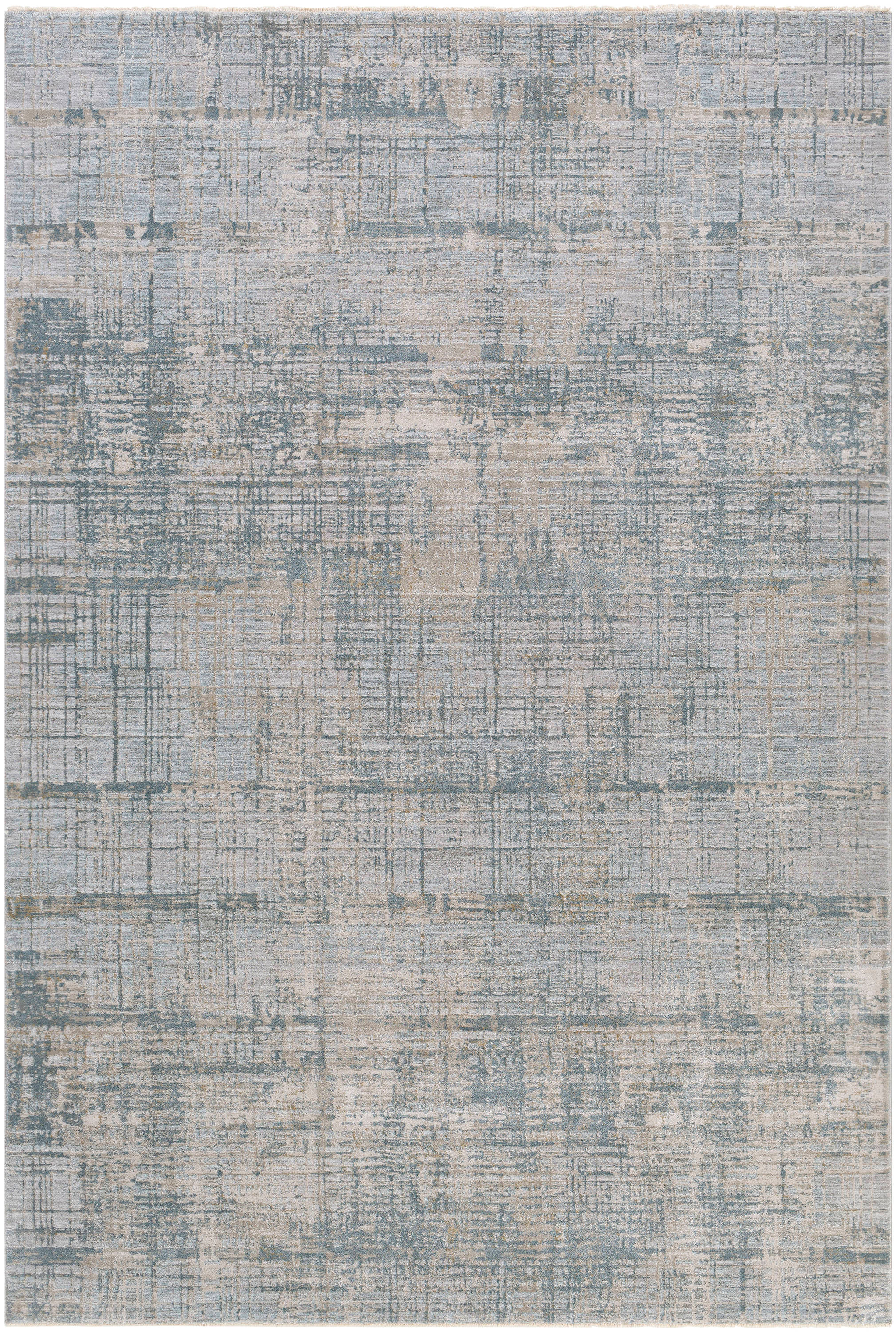 Gray Abstract Synthetic Reversible 5' x 7' Area Rug