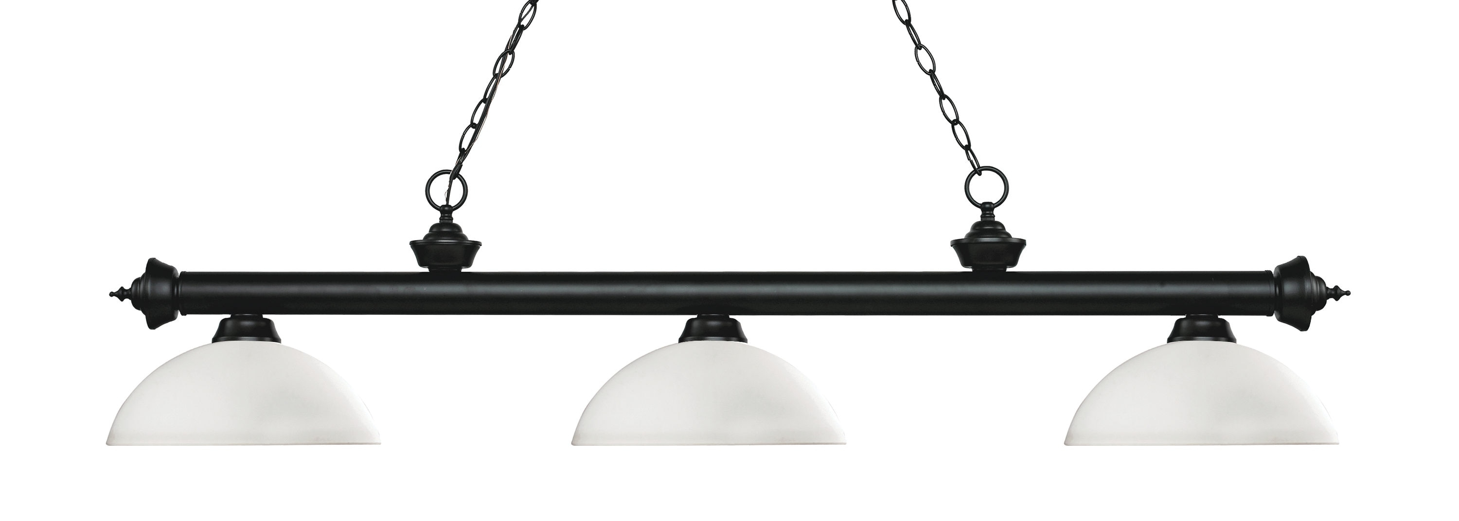Z-Lite Riviera 3 - Light Island Pendant Light in  Matte Black