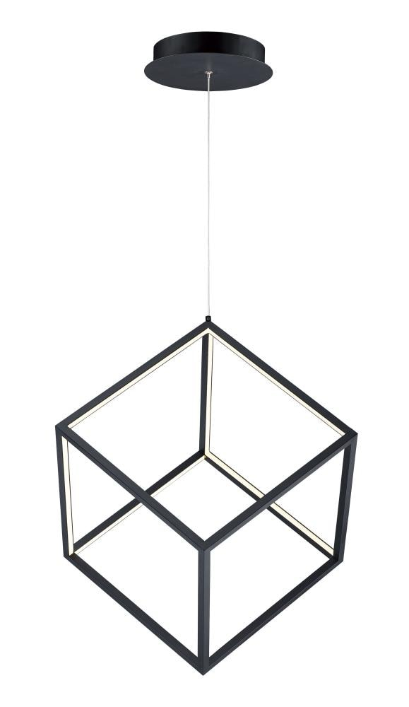 E30582-BK-ET2 Lighting-4 Square-24W 1 LED Pendant-20.5 Inches wide by 21 inches high-Black Finish