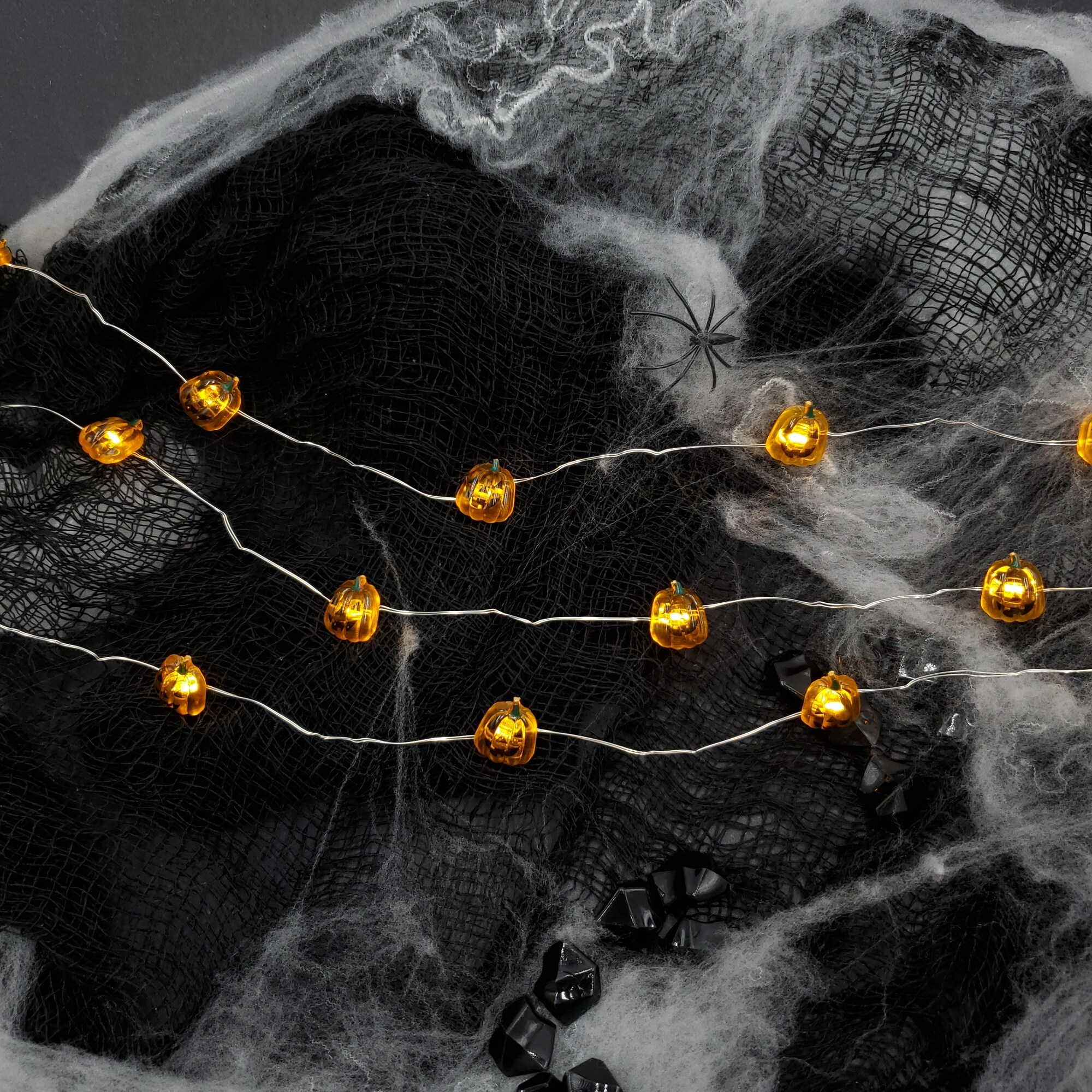 LumaBase 40 -Count 6.9-ft LED Battery-operated White Halloween Lights