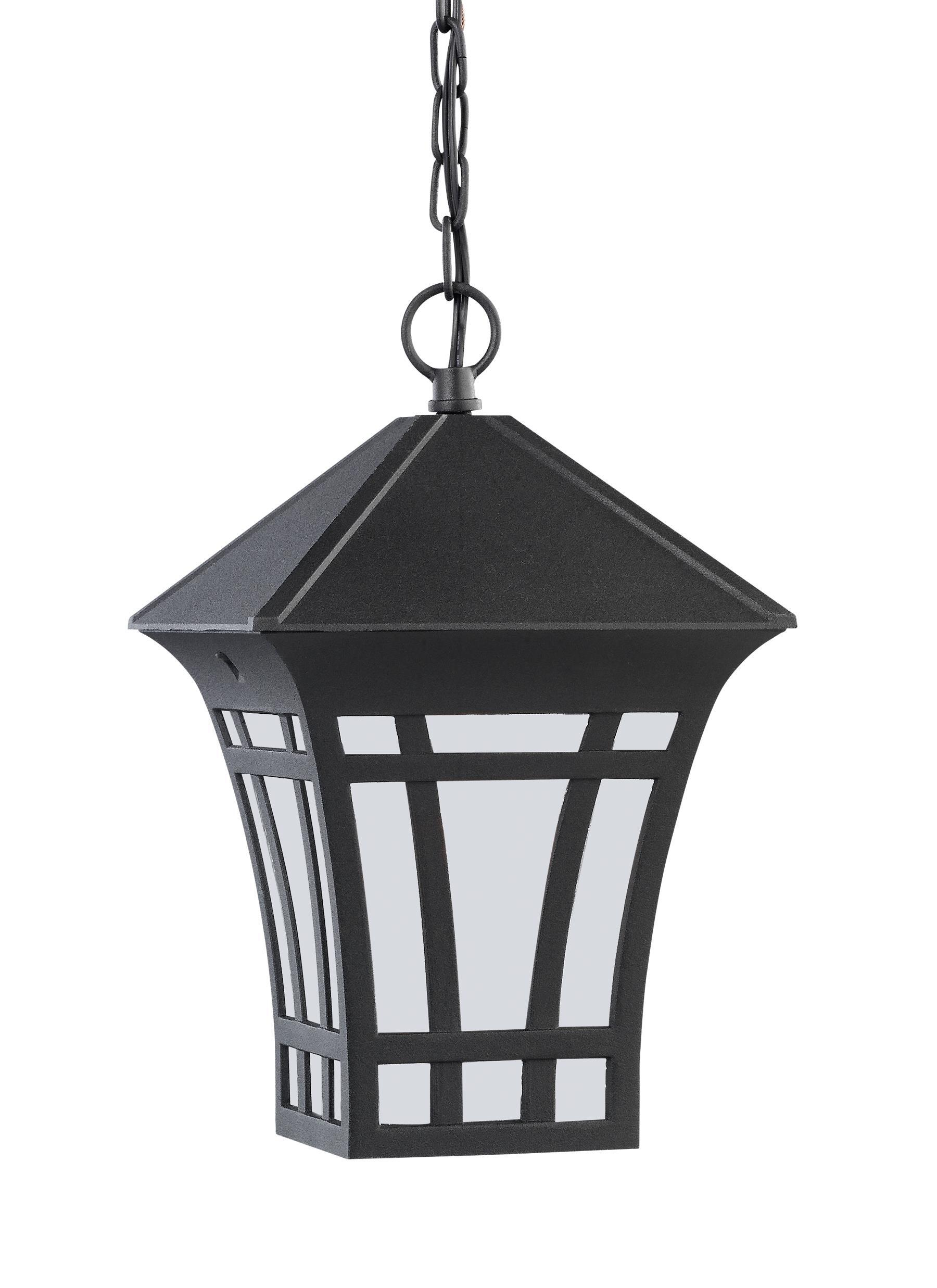 Herrington 7.25" Black Outdoor Pendant Light - Energy Star Rated