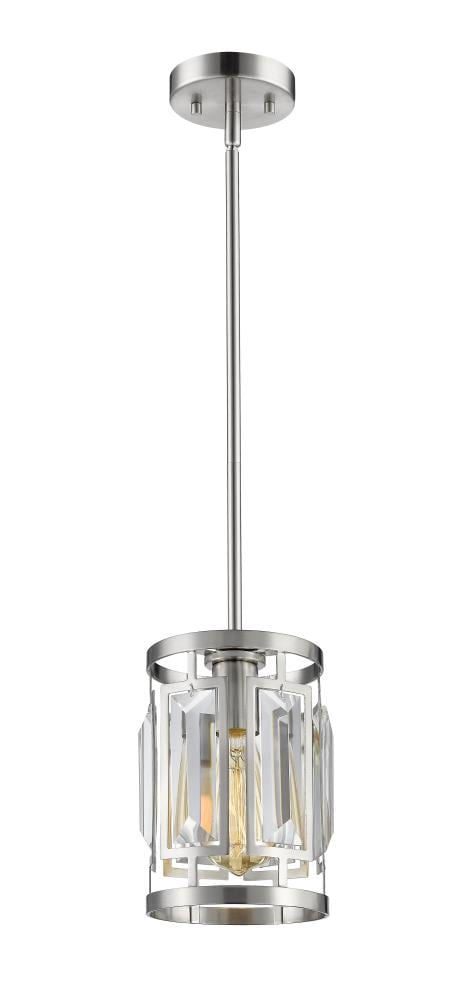 Z-Lite 6007MP-BN 7 in. Mersesse 1 Light Brushed Nickel Mini Pendant Ceiling Light