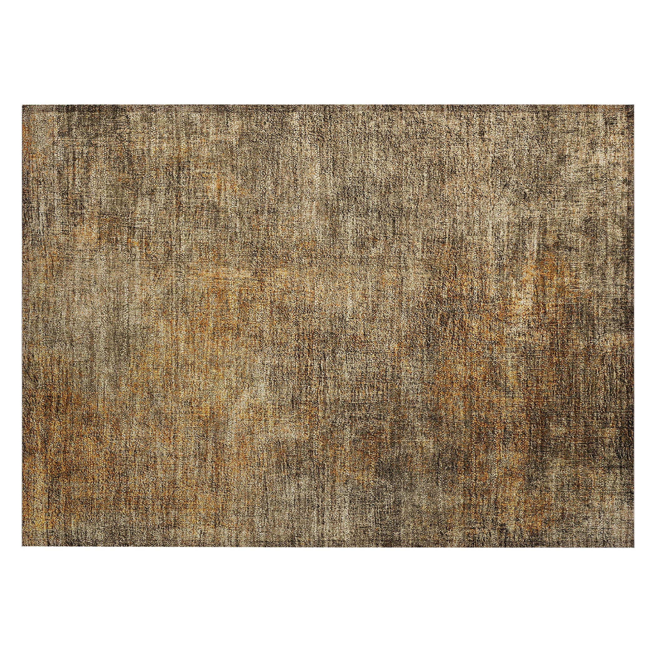 Brown Synthetic Flat Woven Reversible Washable Area Rug
