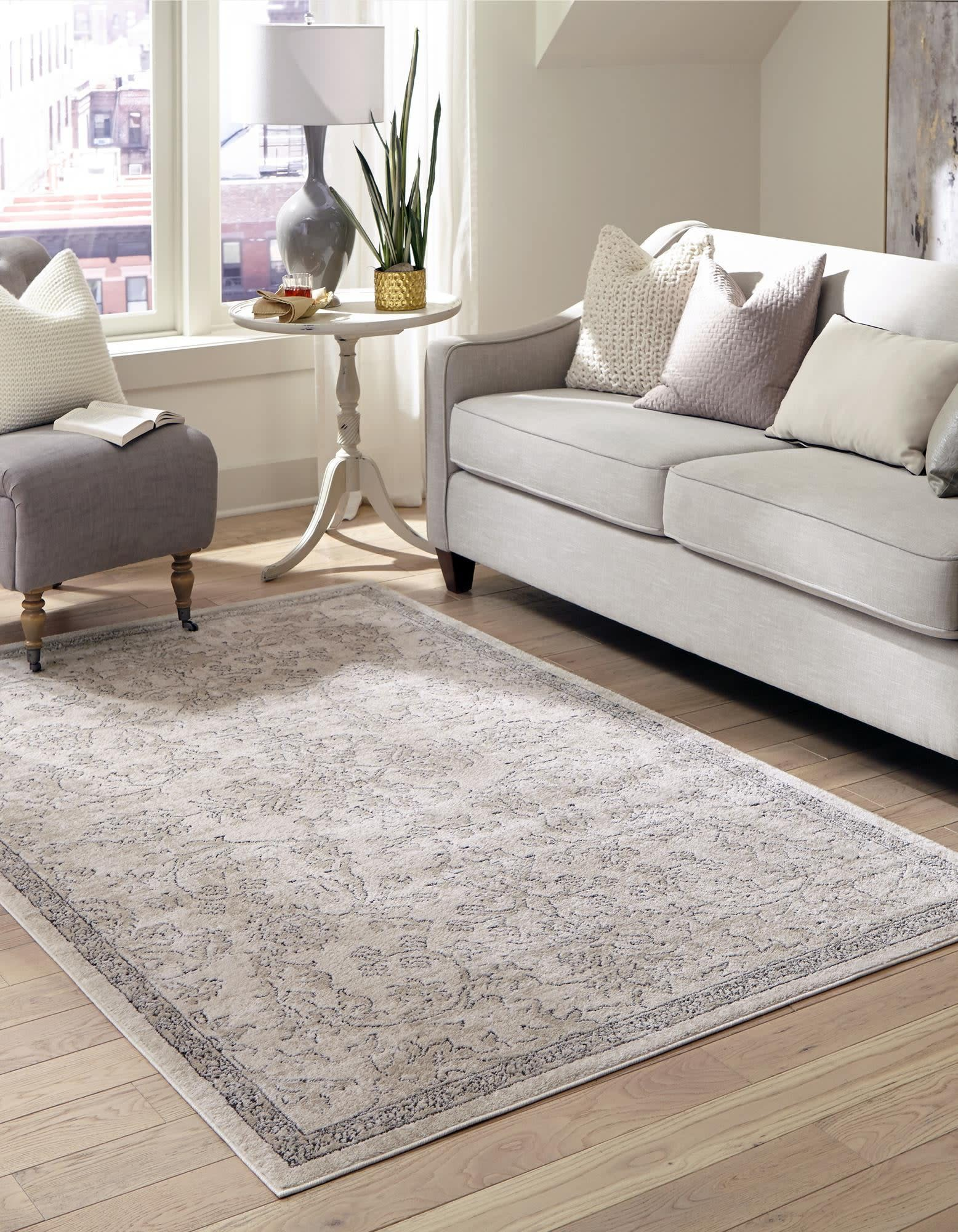 Unique Loom Portland Collection Area Rug - Albany (10' x 14' 1" Rectangle Ivory/Beige)