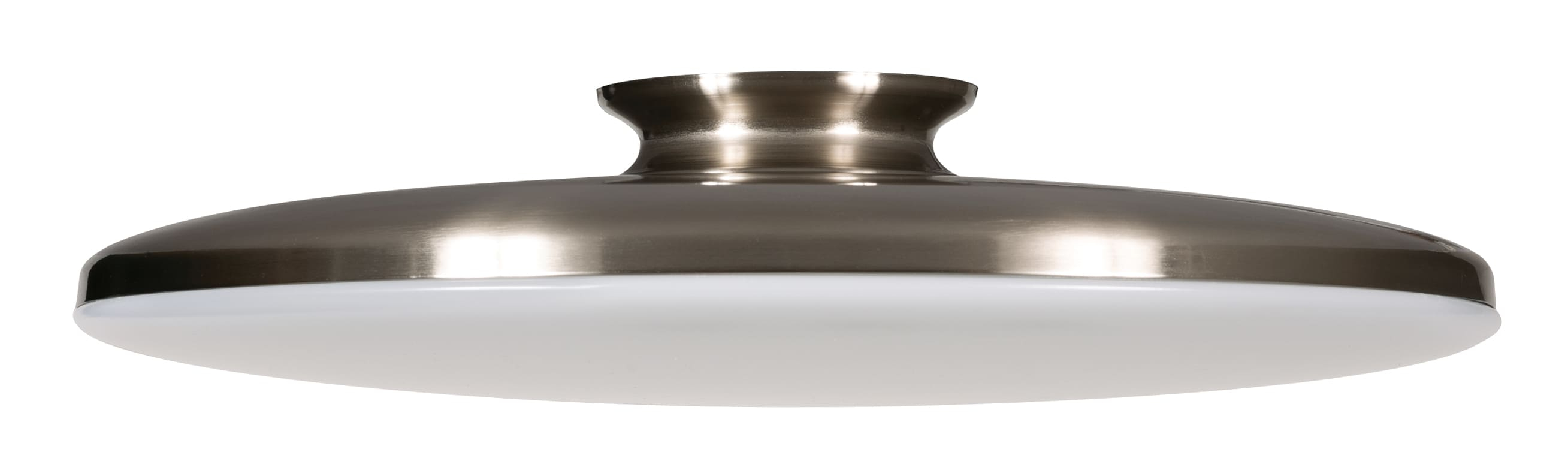 AFX  Skye LED Flush Mount with White Acrylic 33 Satin Nickel Large 19 inch Satin Nickel