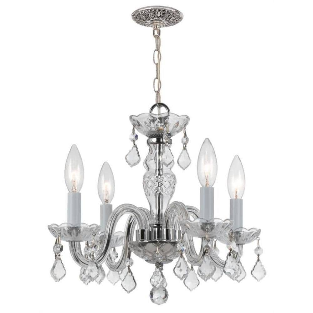 Crystorama Lighting - Four Light Mini Chandelier - Mini Chandelier - Crystal -