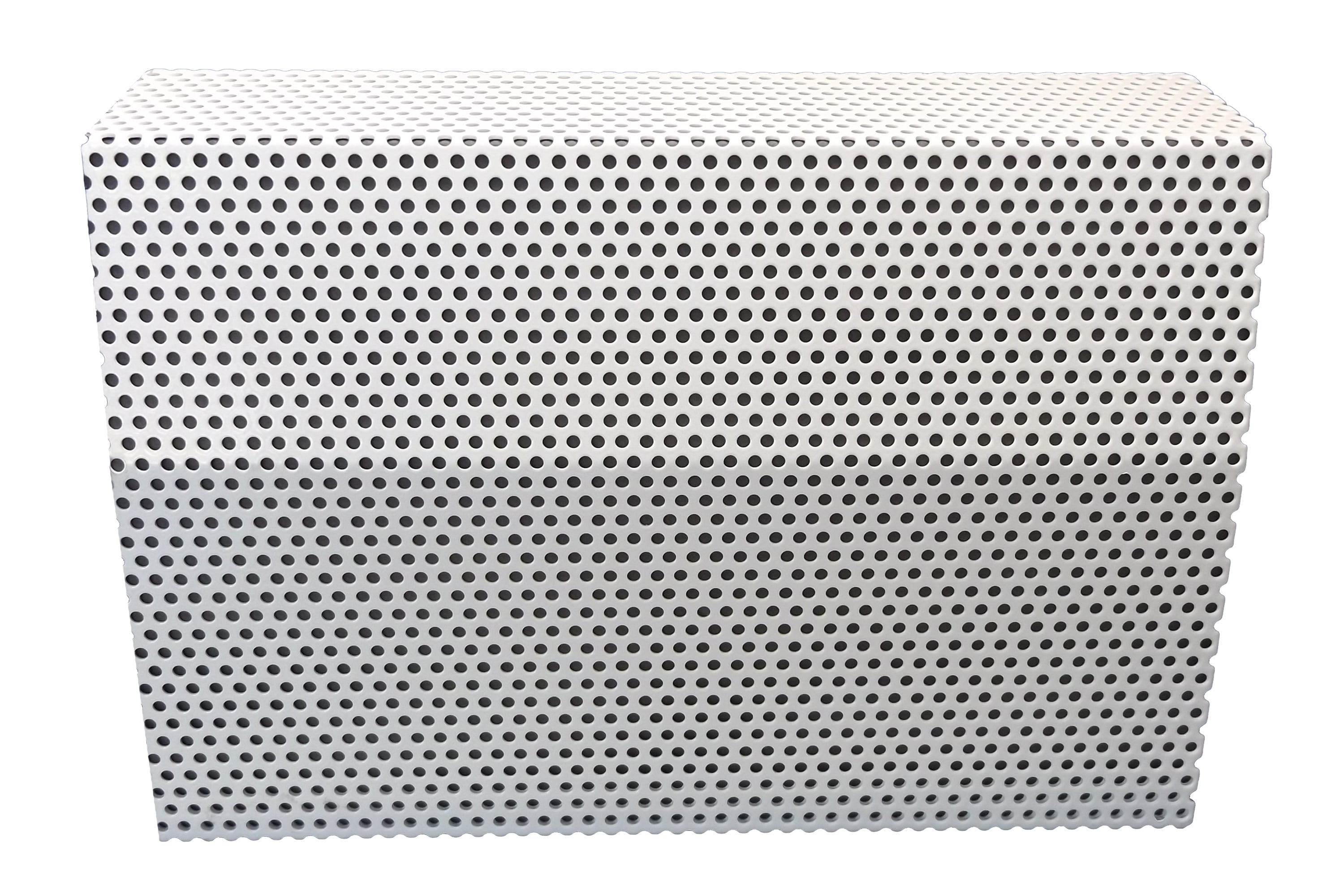 EZ Snap Covers 5 Foot White Standard 7 1/2" White Baseboard Heater Cover Galvanized Steel Kit with 2 Closed End Caps & 3 Brackets