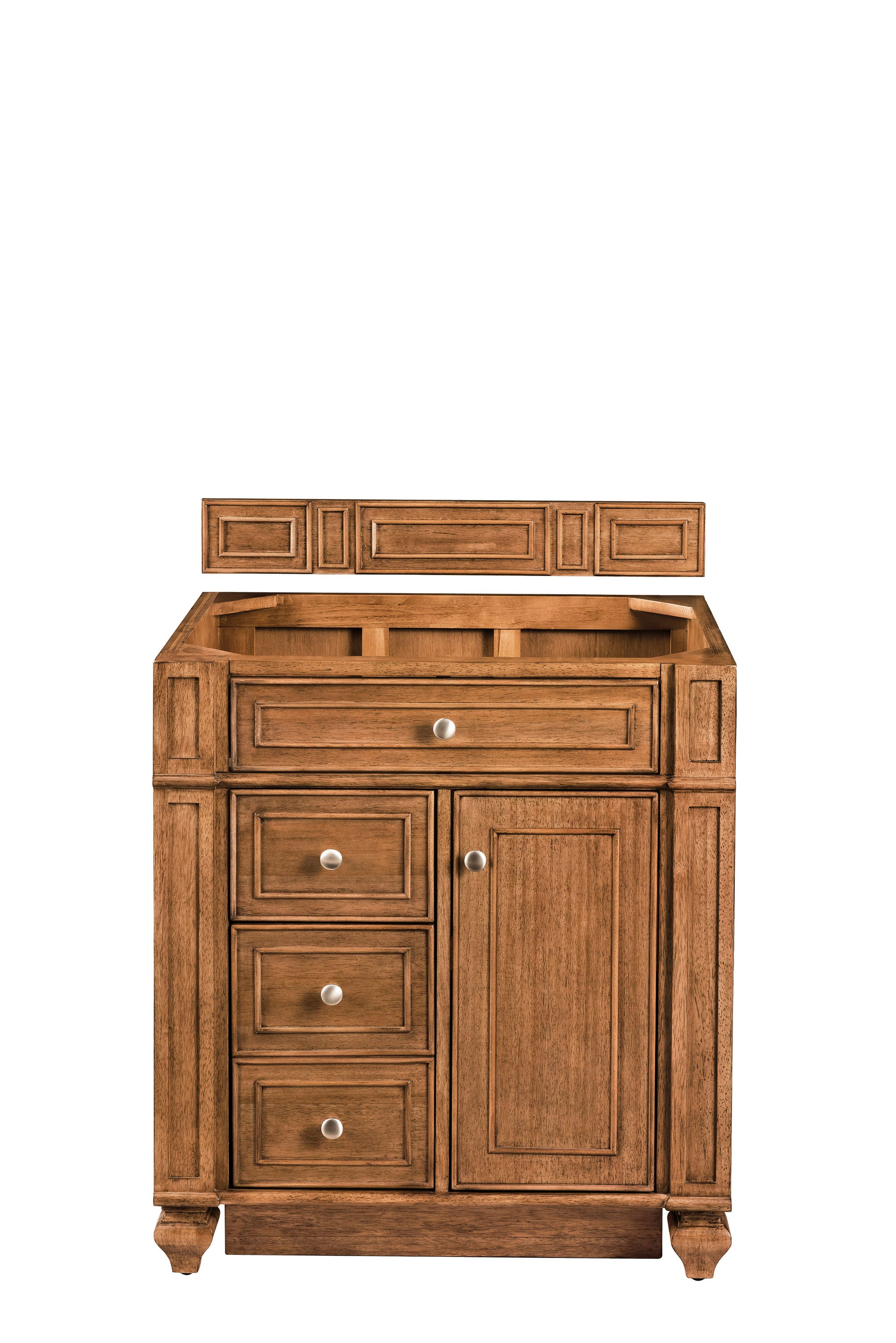 Saddle Brown 30" Solid Surface Single Vanity with Porcelain Sink