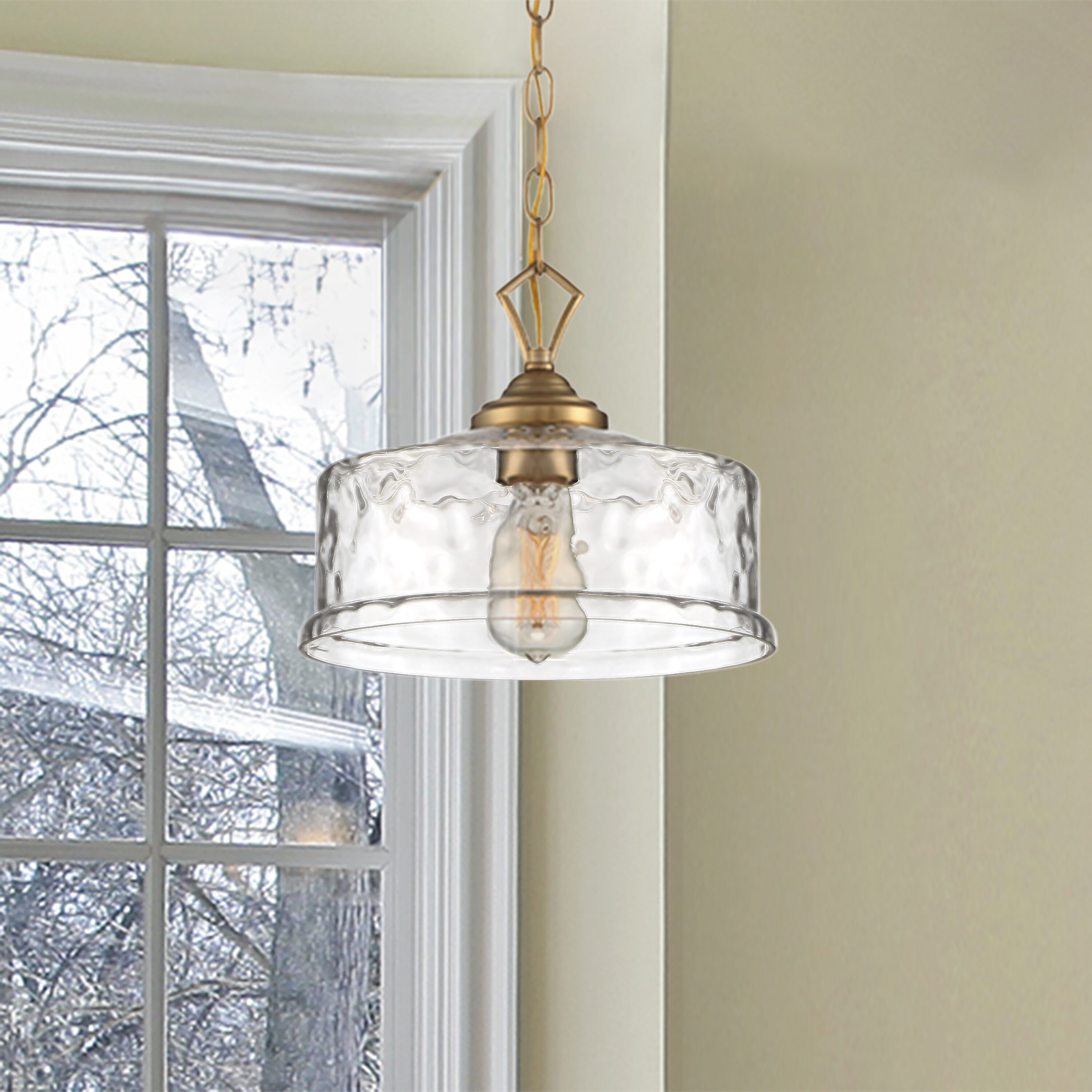 Designers Fountain - Drake - One Light Down Pendant-Brushed Gold Finish