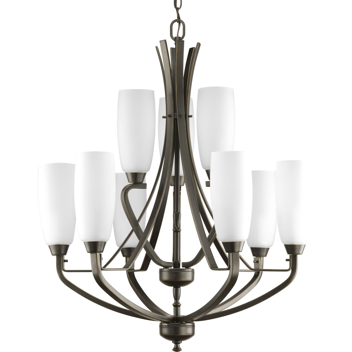 P4439-20-Progress Lighting-Wisten - Chandeliers Light - 9 Light in Modern style - 27 Inches wide by 33.38 Inches high-Antique Bronze Finish