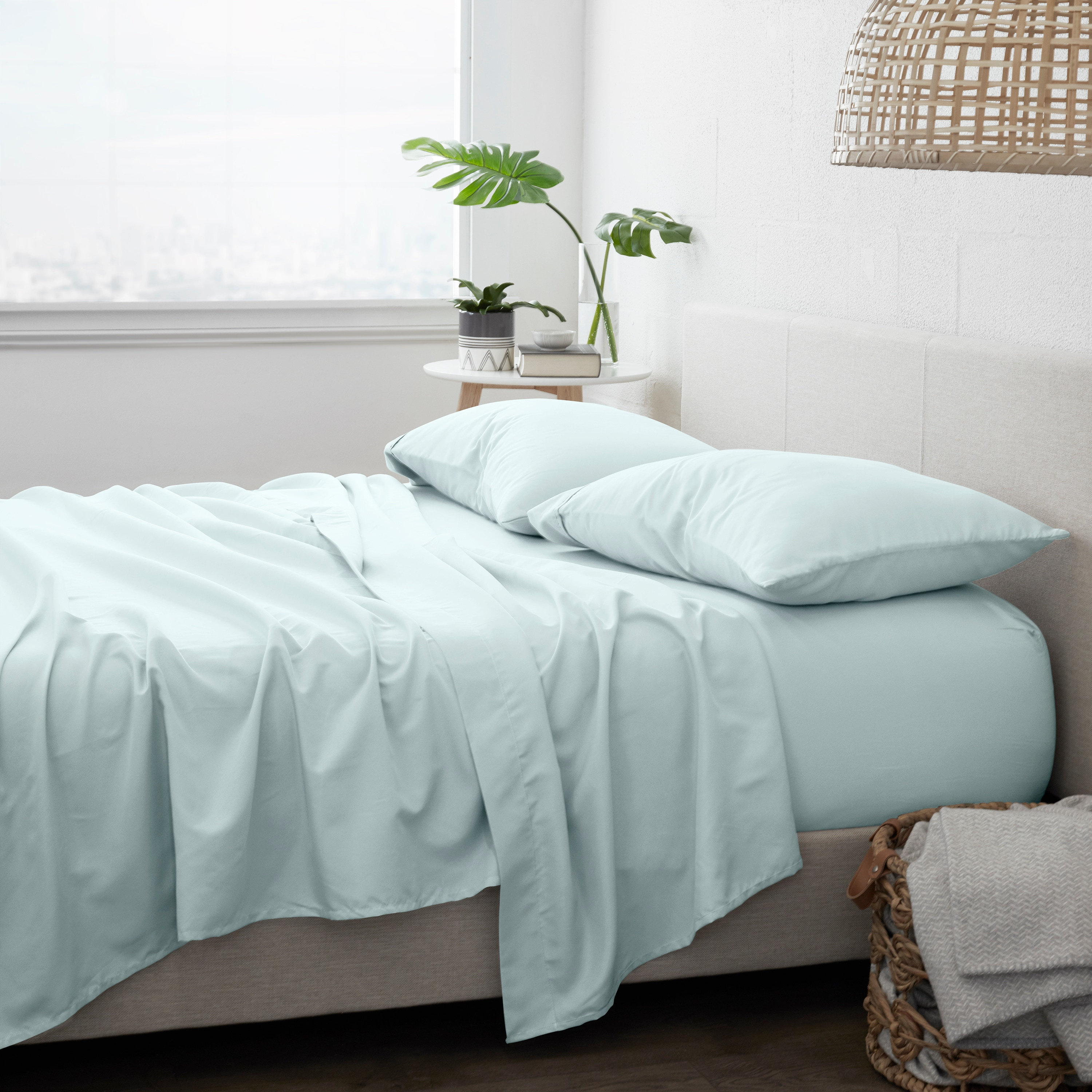 Mint Solid Deep Pocket Twin Microfiber Sheet Set