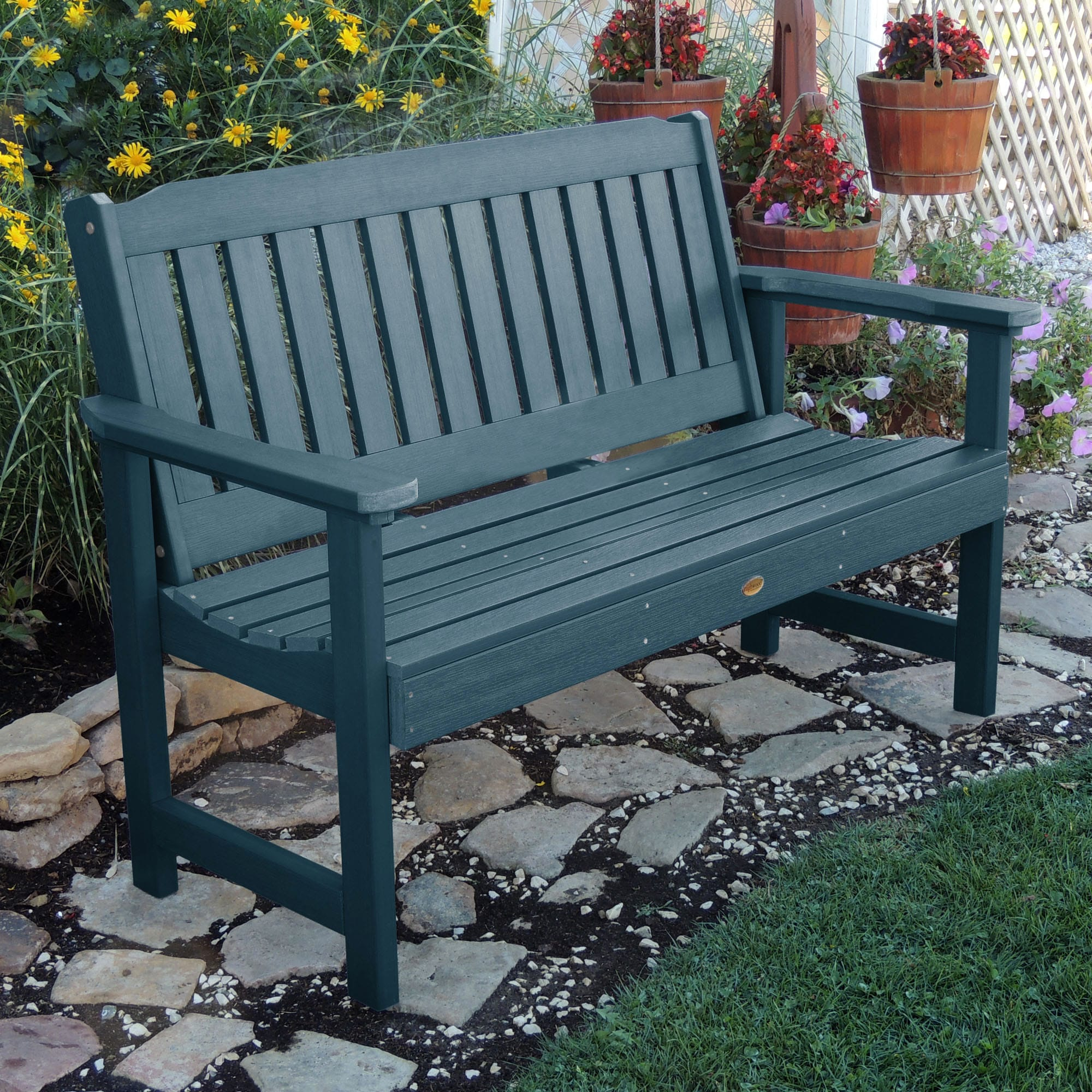 Highwood 5ft, Lehigh Garden Bench - Weather Resistant, Outdoor, 2-Person
