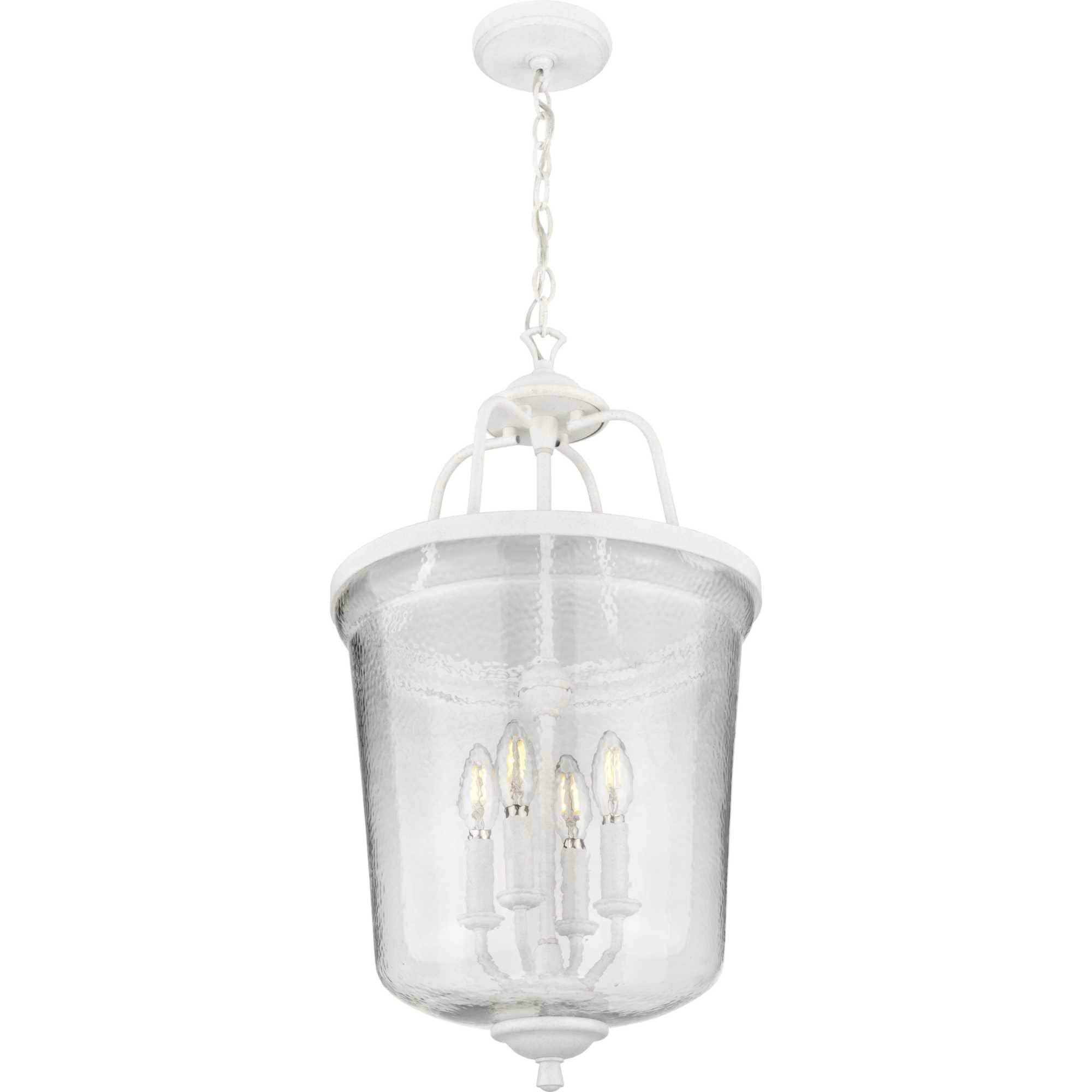 Bowman Collection Four-Light Cottage White Foyer Pendant