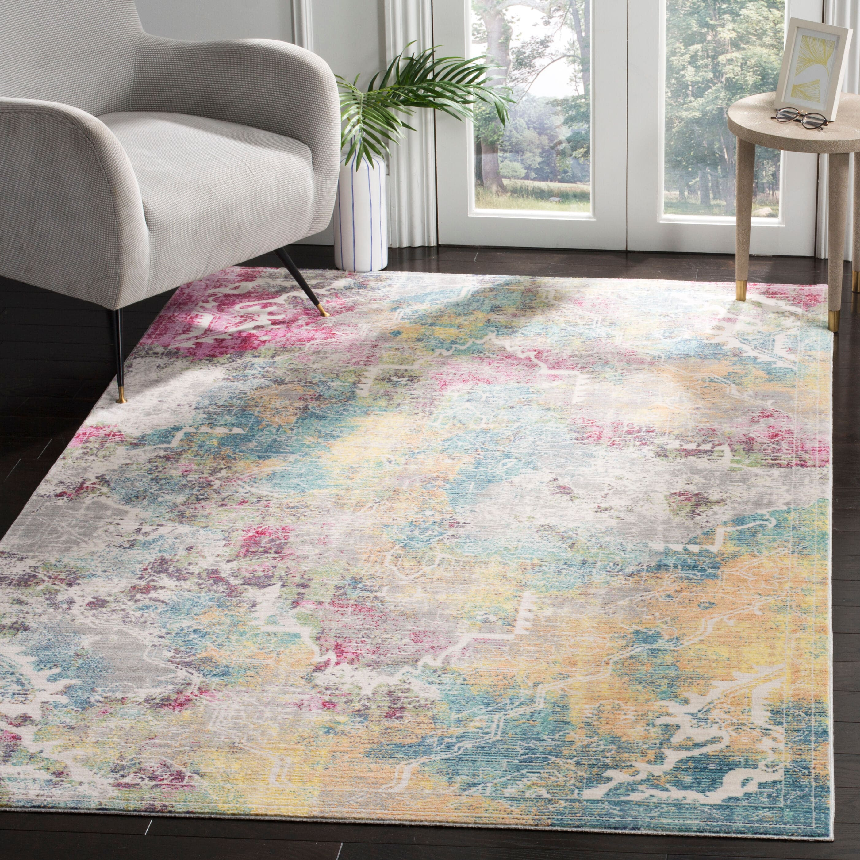Safavieh Mystique Sirate 3 x 5 (ft) Loomed Polyester Multi Rectangular Indoor Abstract Oriental Throw rug
