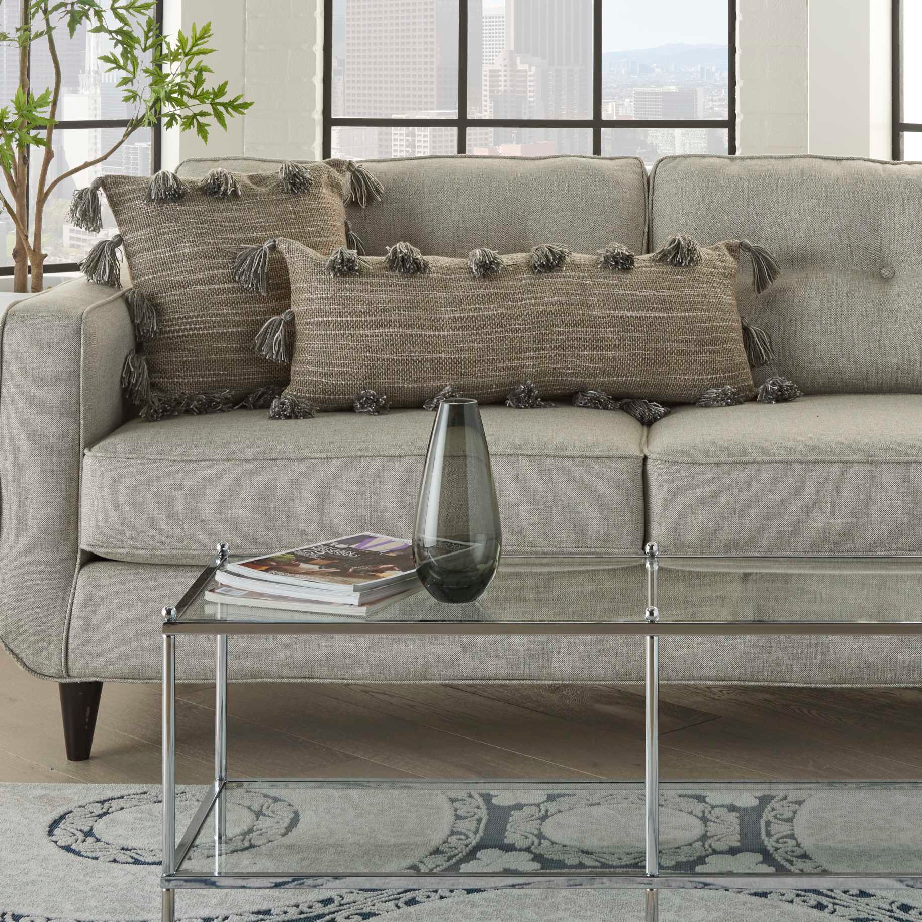 Life Styles Woven with Tassels Throw Pillow - Mina Victory