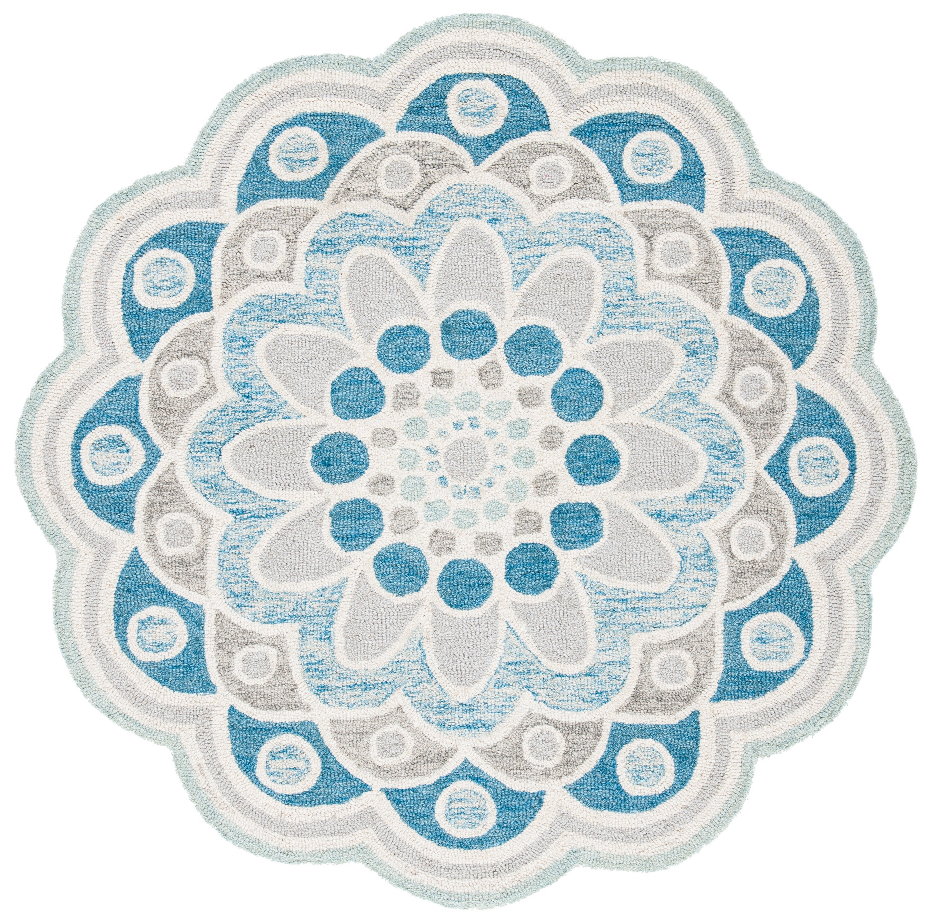 SAFAVIEH Novelty NOV101A Handmade Grey / Blue Rug