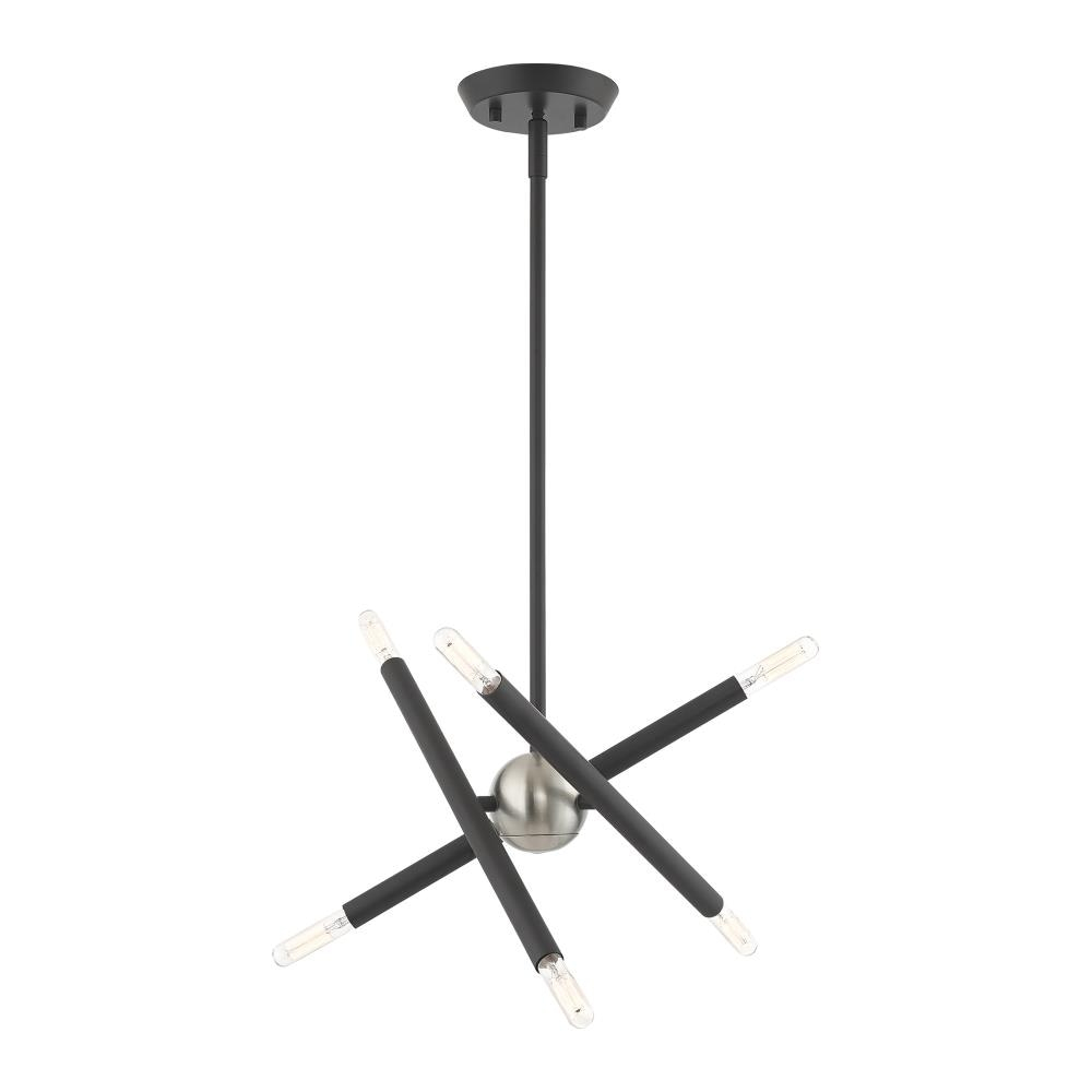 Livex Lighting Soho 6 - Light Chandelier in  Scandinavian Gray