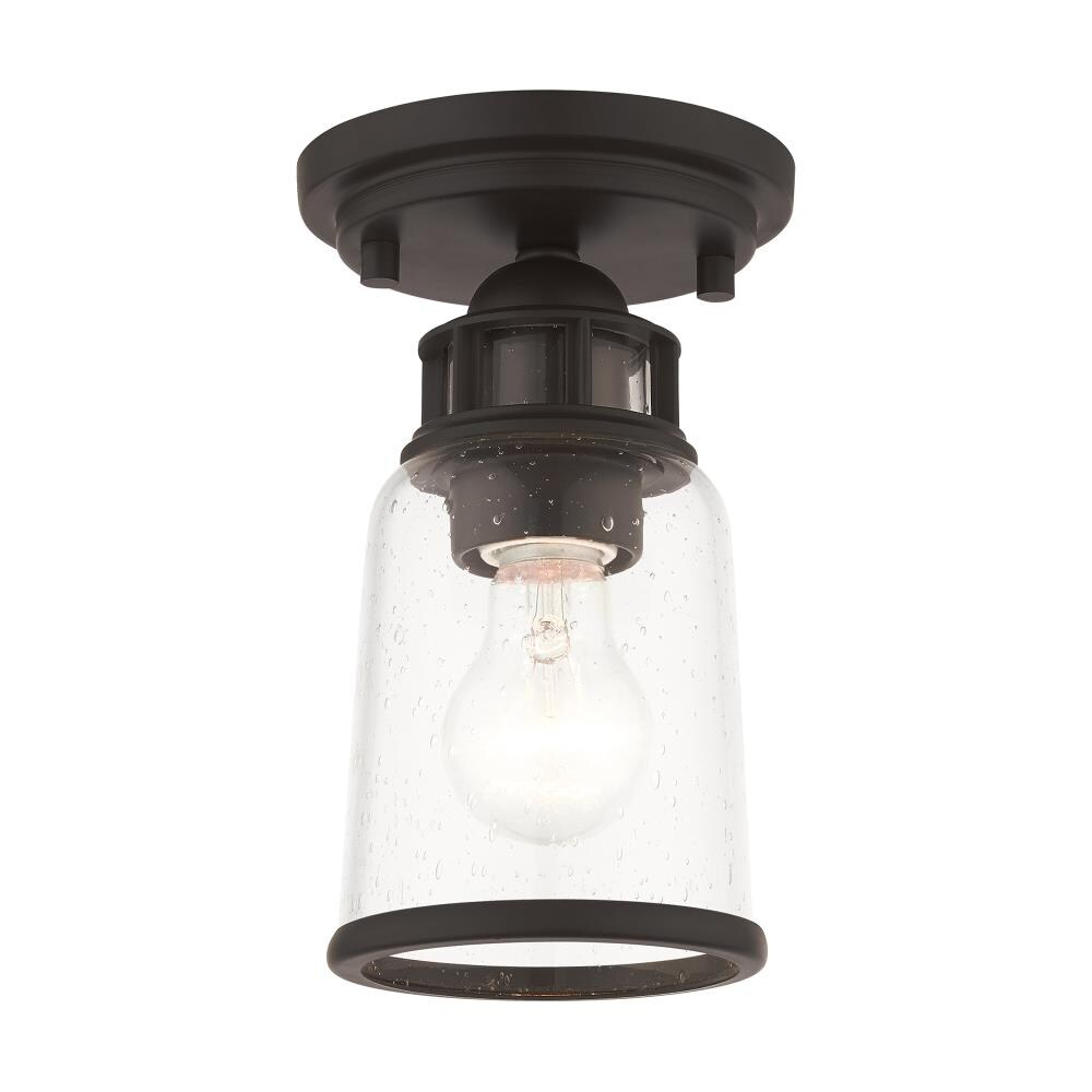 Livex Lighting Lawrenceville 1 - Light Flush Mount in  Bronze