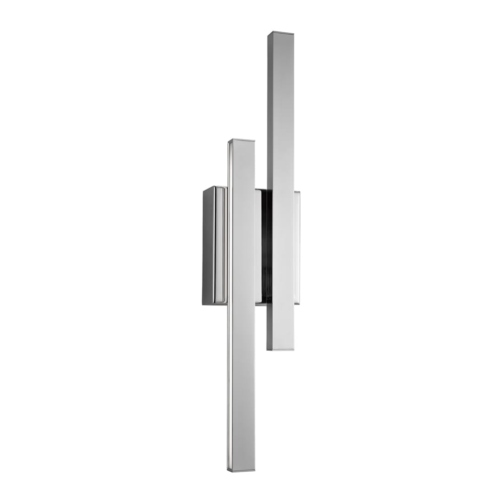 Chrome Finish Etched Acrylic Dimmable LED Wall Sconce