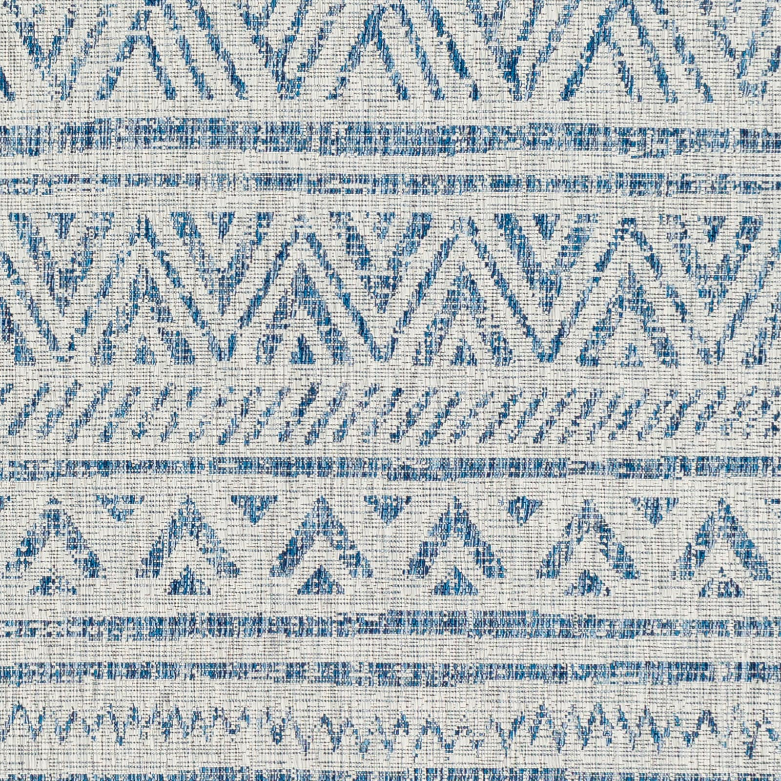Livabliss Eagean 3 x 10 (ft) Polypropylene Aqua Rectangular Indoor/Outdoor Tribal Global Runner rug