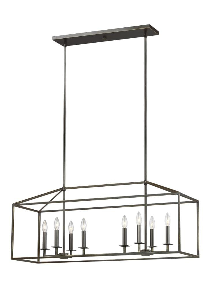 Generation Lighting Perryton 8 -Light Bronze Contemporary/Modern Linear Large Hanging Kitchen island light