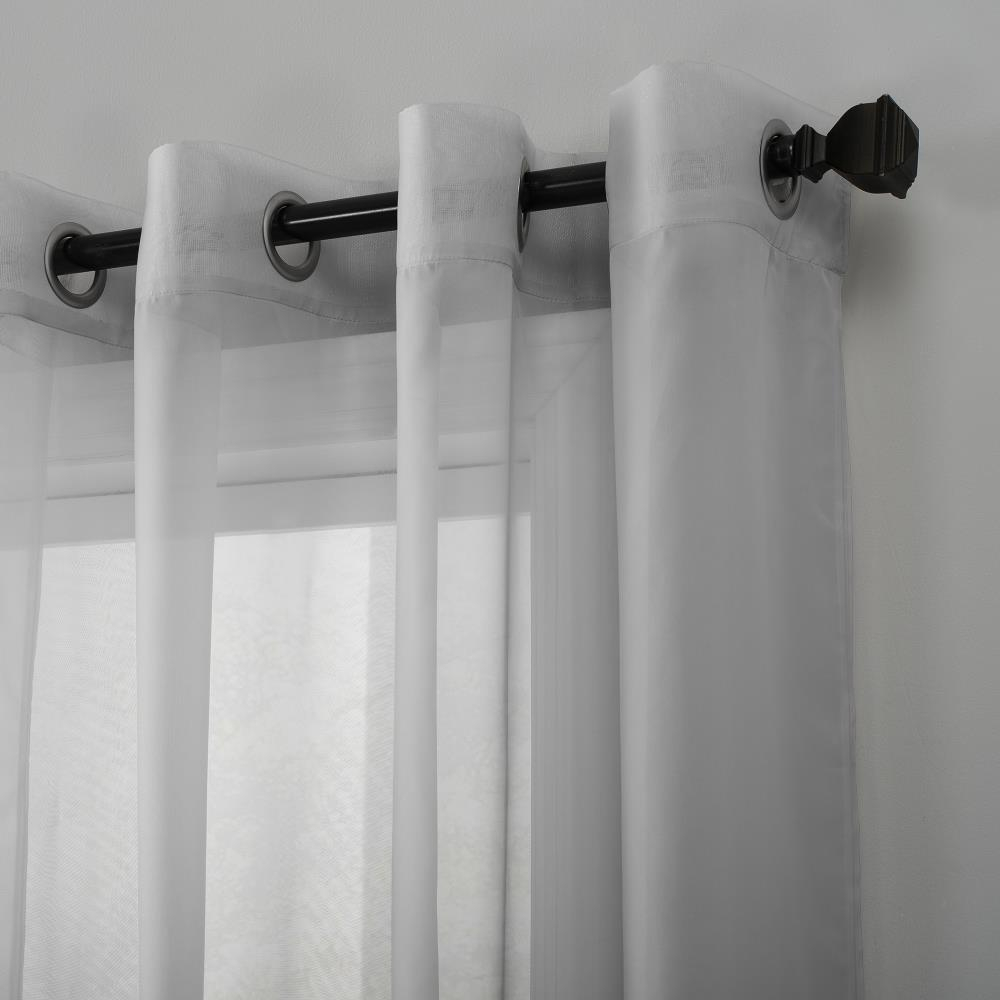 Collections Etc Emily Sheer Voile Fabric Grommet Top Window Panels