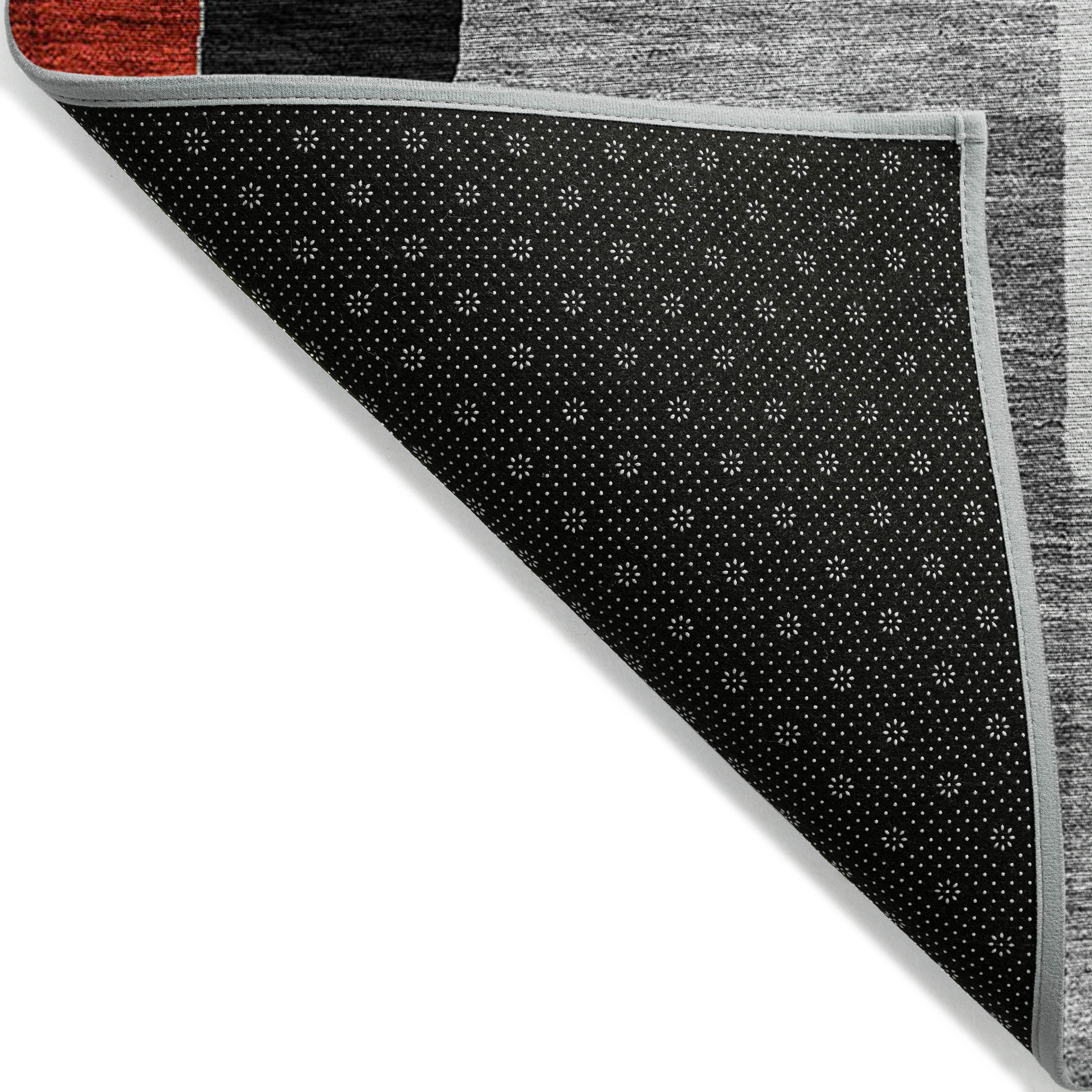 Gray Machine-Washable Indoor/Outdoor Rectangular Rug 1'8" x 2'6"