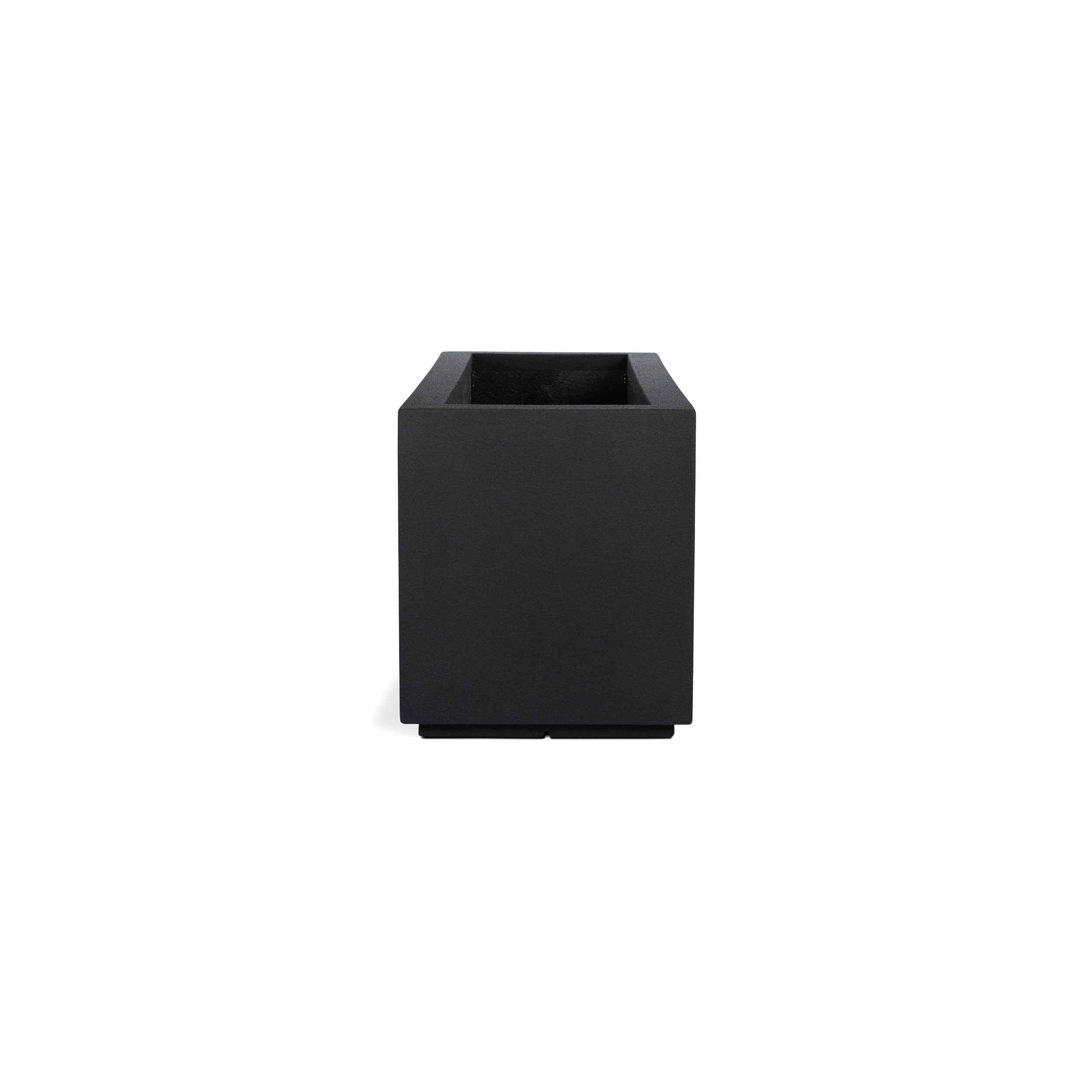 PolyStone Planters Rectangle 17.0-Inches W Extra Large Black Mixed/Composite Contemporary/Modern Outdoor Planter with Drainage Holes