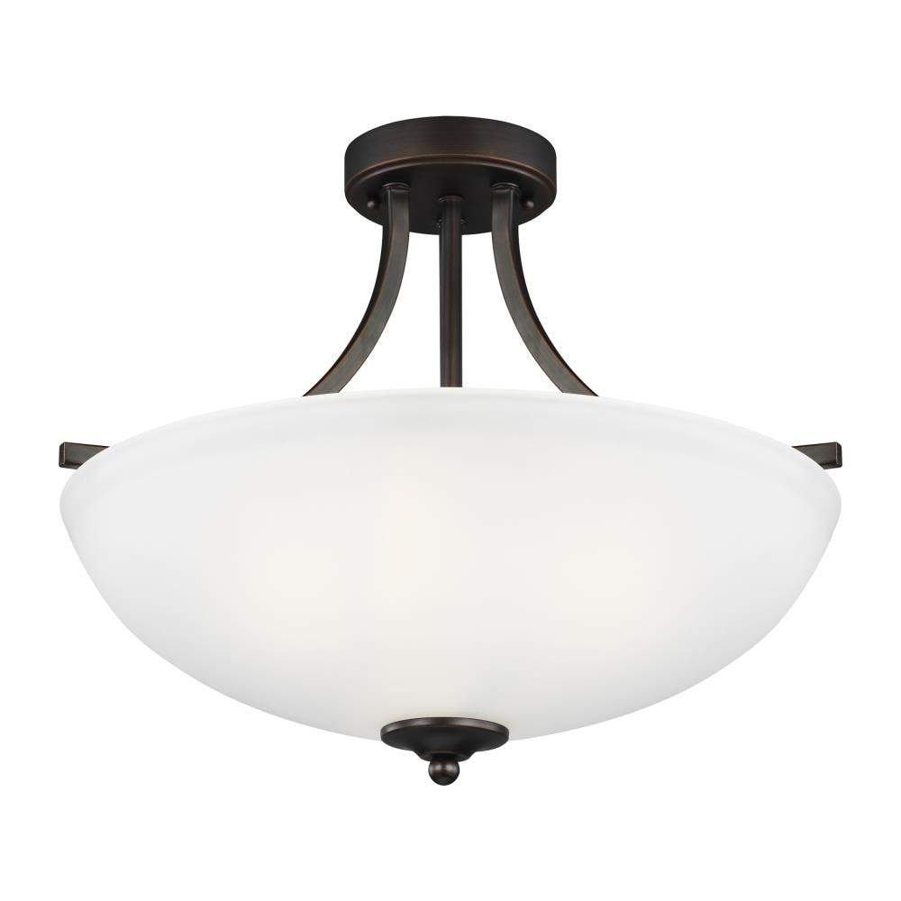 Geary 3-Light Burnt Sienna Semi-Flush Mount Convertible Pendant
