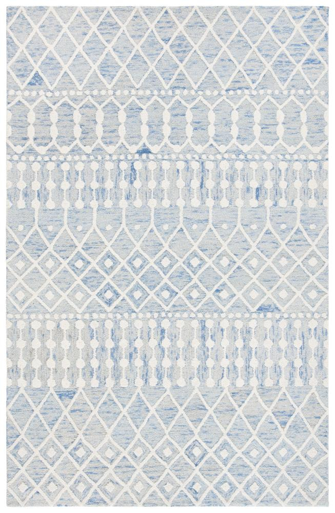 Blossom BLM115 Hand Tufted Area Rug - Blue/Ivory - 5'x8' - Safavieh.