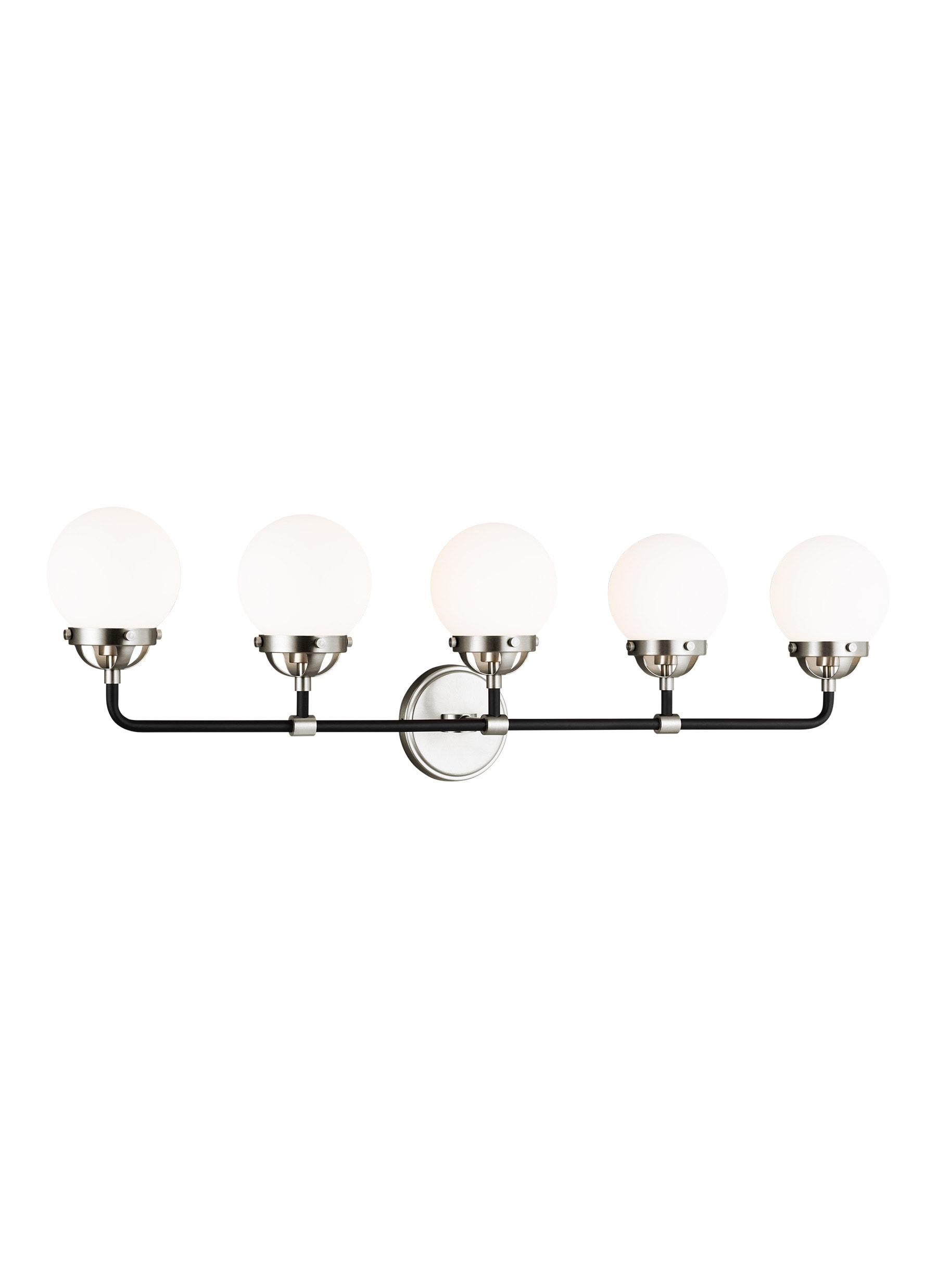 Generation Lighting Cafe 38.25-in 5 -Light Brushed Nickel Modern/contemporary Vanity light