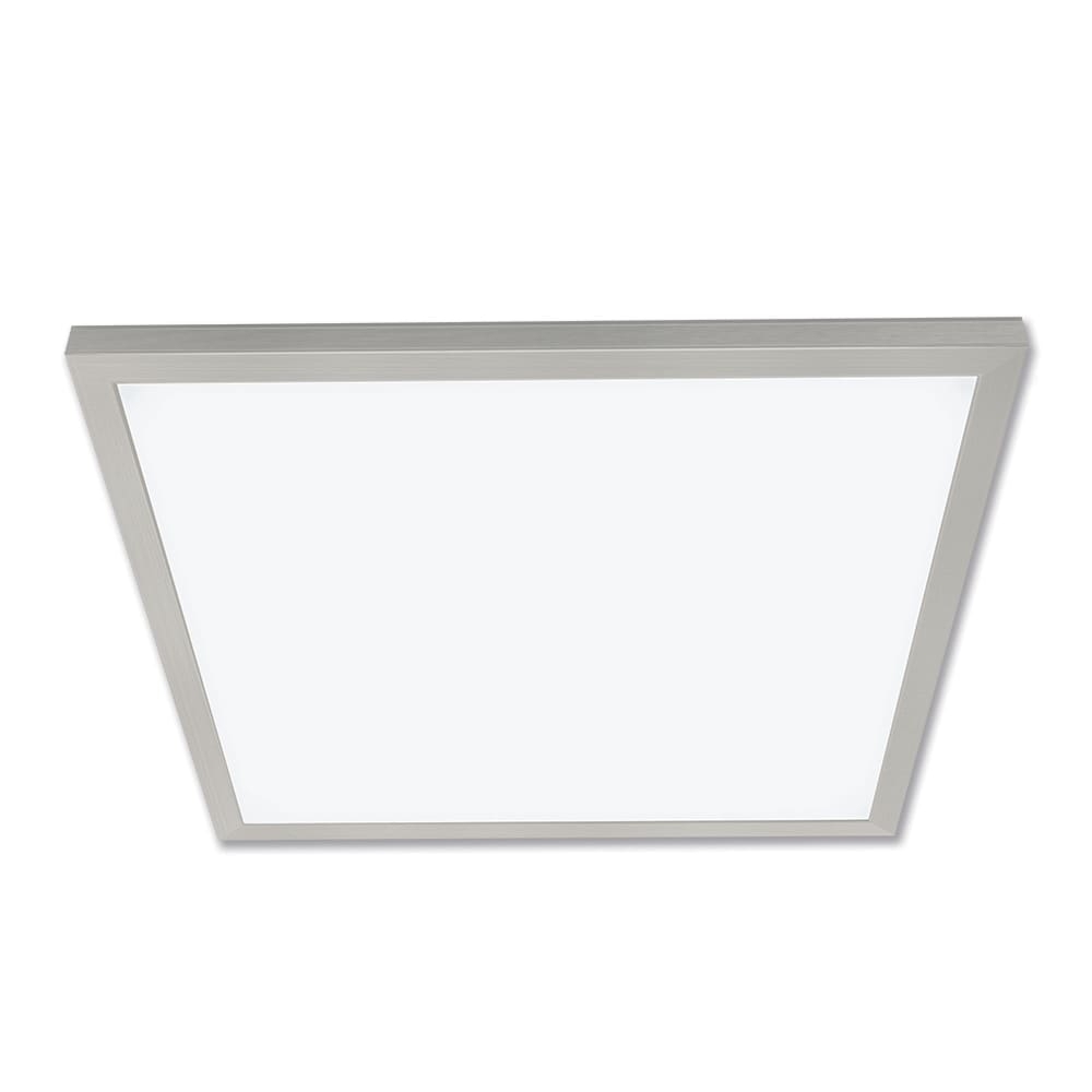 Good Earth Lighting Flat Panel 24-inch Ceiling Fixture - Nickel, Dimmable, 3800 Lumens, 5-White Selectable Color Changing Temperature, Suitable for Damp Locations, 50,000 Hour Rated Lamp Life
