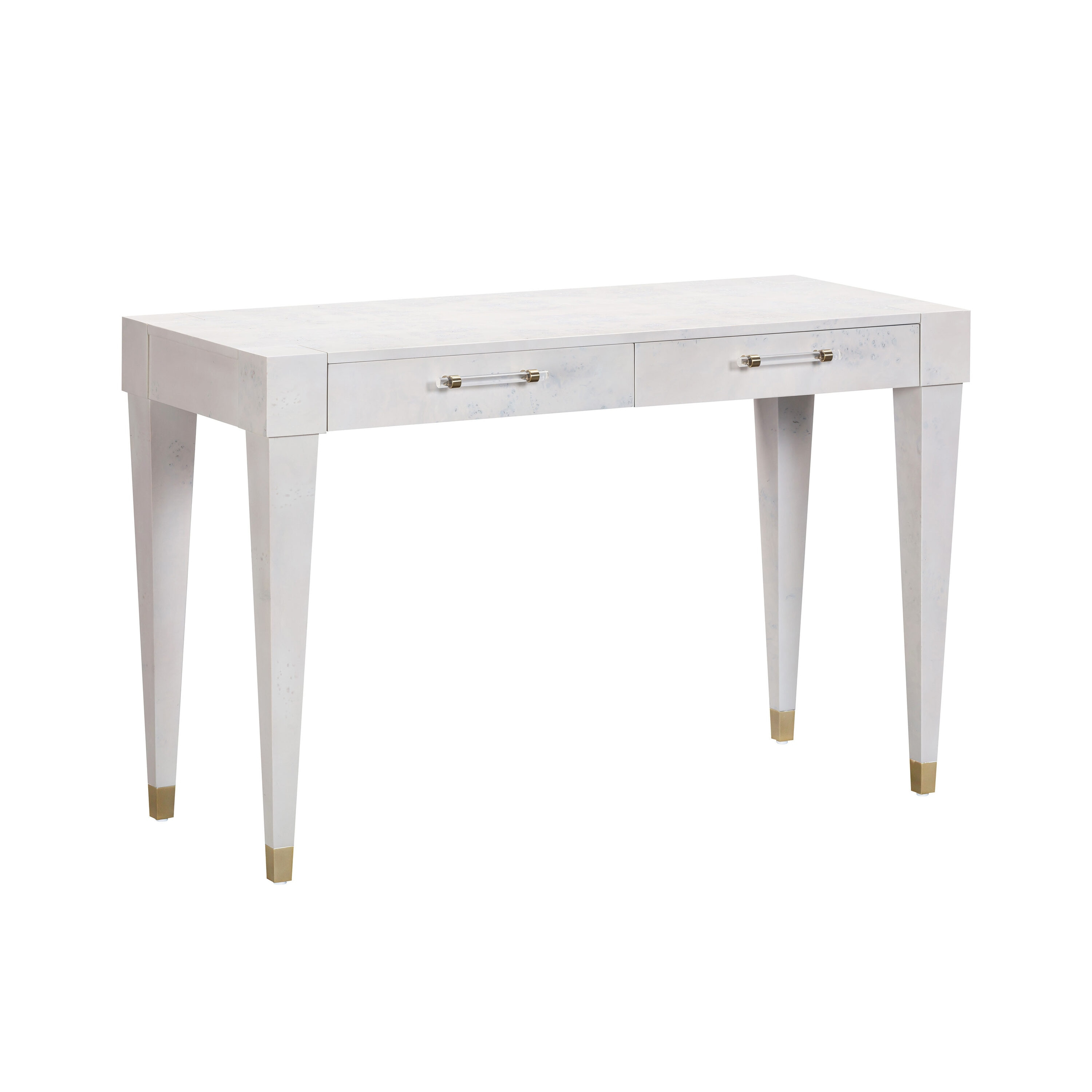 TOV Furniture Brandyss White Burl Work Desk