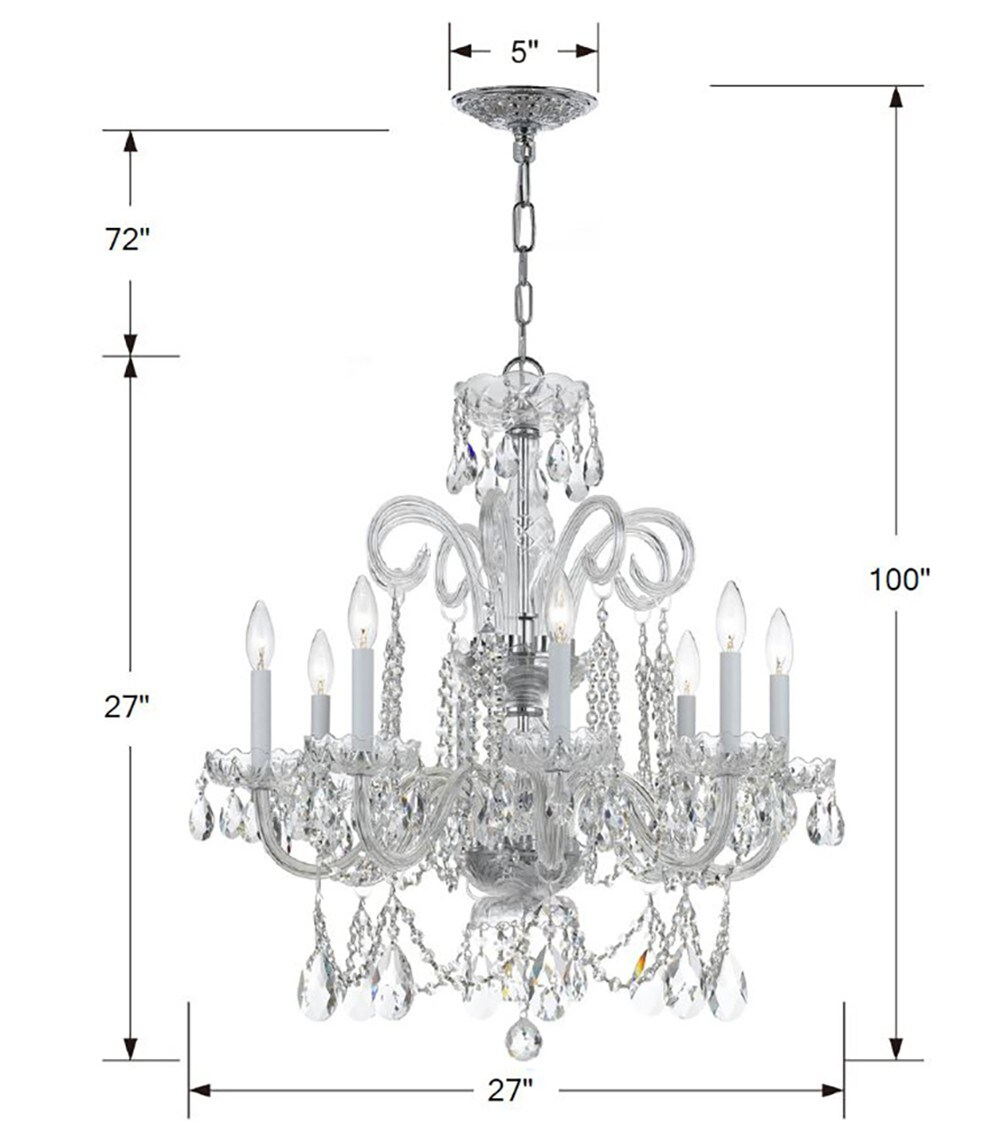 Crystorama Lighting - Eight Light Chandelier - Chandelier - Crystal - Eight