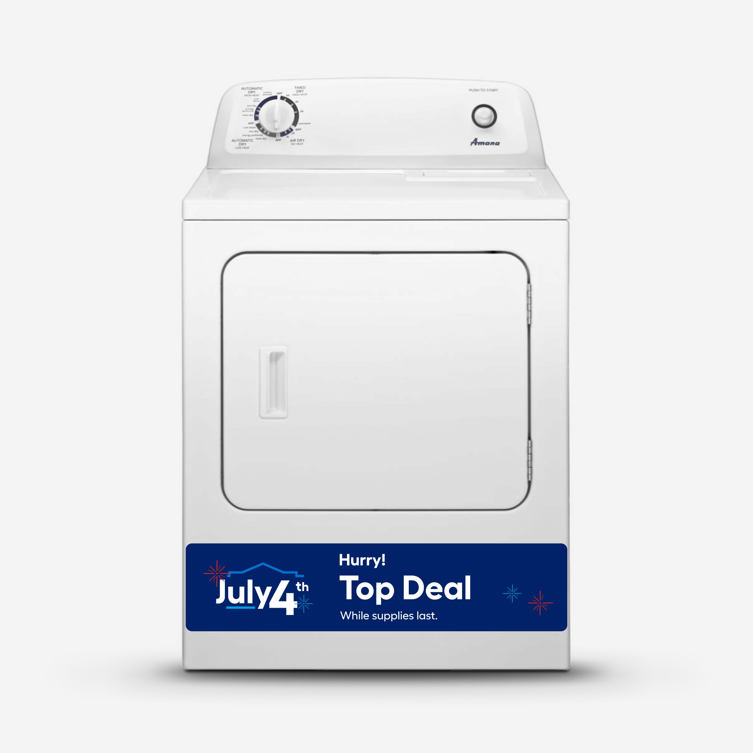 Amana 6.5 cu ft 240 mV White Electric Automatic Dryer