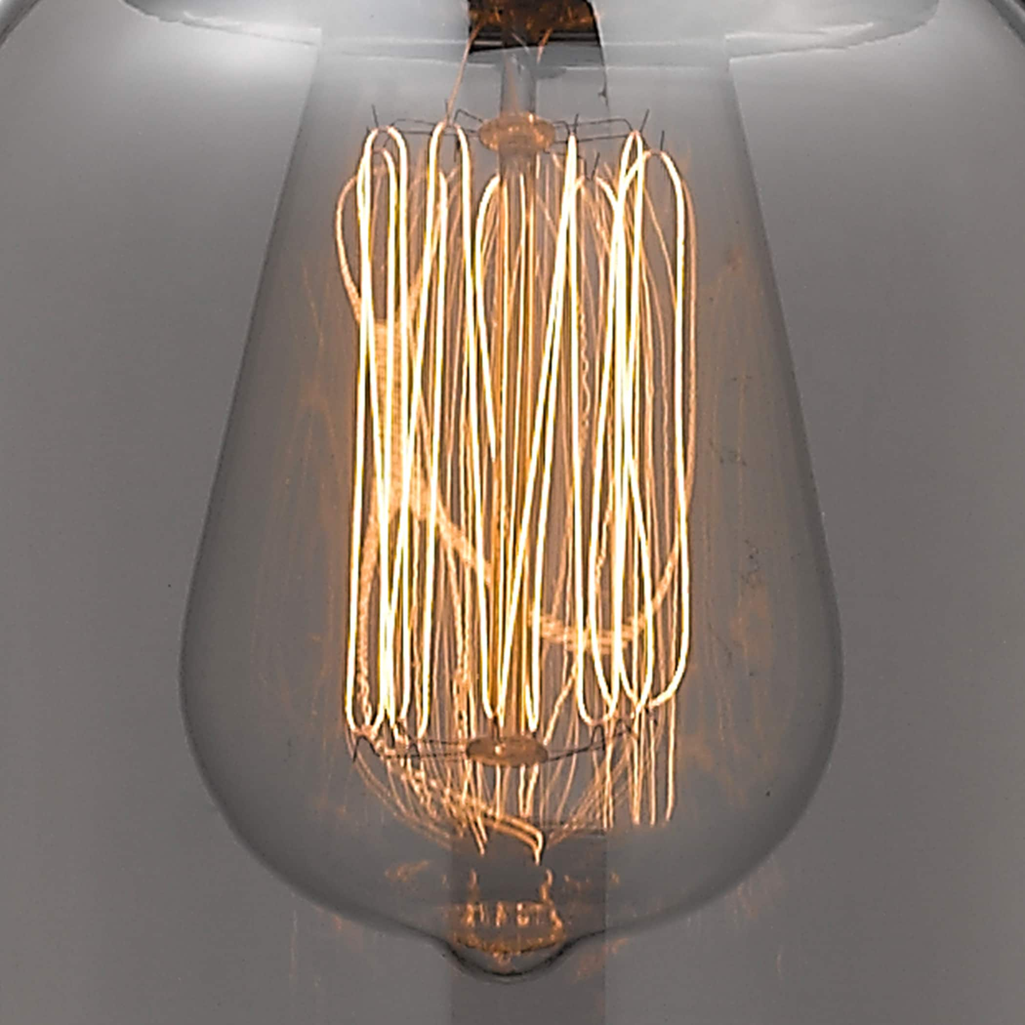 Mini Bell Brushed Brass & Plated Smoke Glass Pendant Light