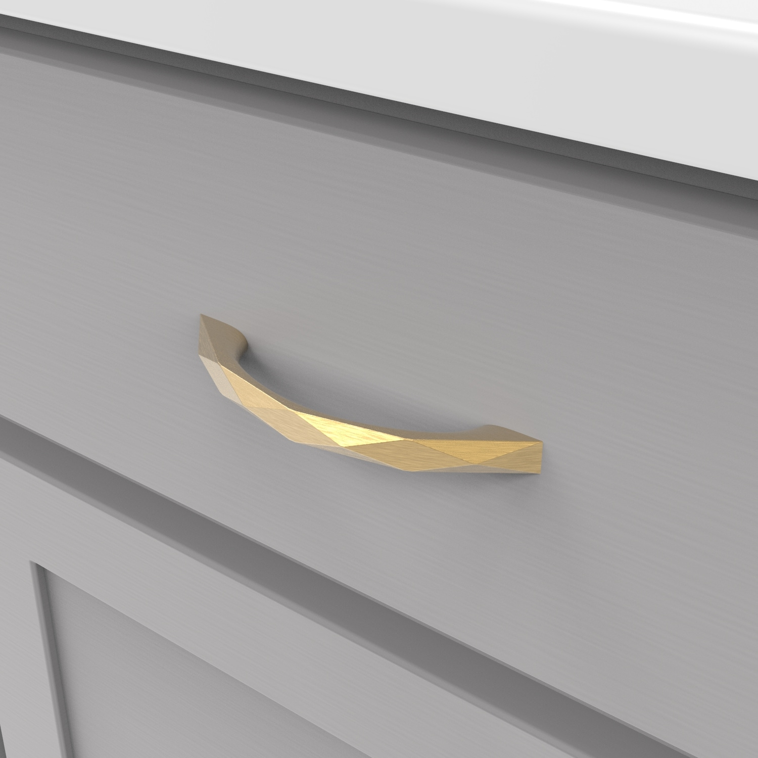 Hickory Hardware 1 Pack Solid Core Kitchen Cabinet Pulls, Luxury Cabinet Handles, Hardware for Doors & Dresser Drawers, 3-3/4 Inch (96mm) Hole Center, Champagne Bronze, Karat Collection