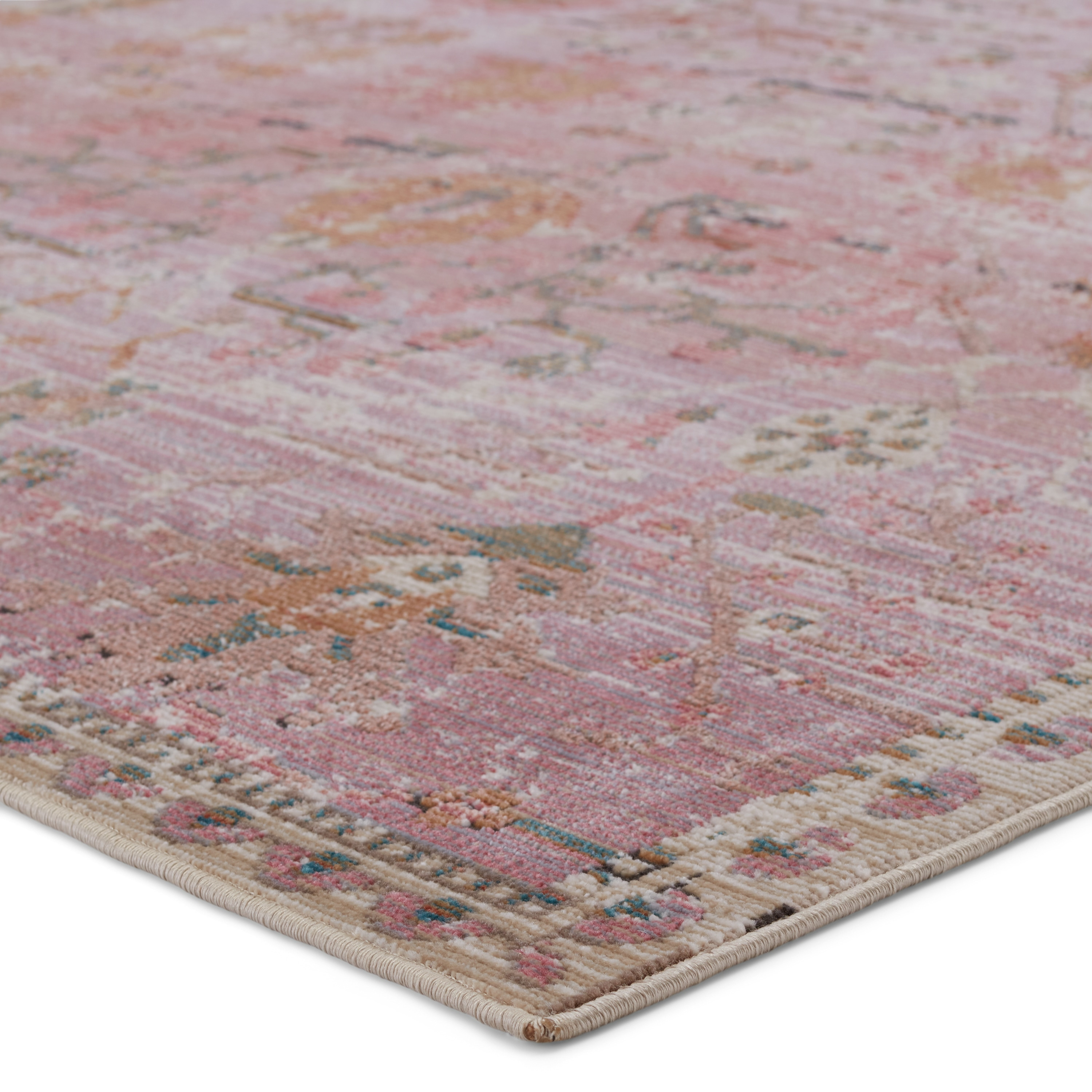 Jaipur Living Swoon 4 x 6 (ft) Loomed Polyester Pink Rectangular Indoor/Outdoor Floral/Botanical Oriental Area rug