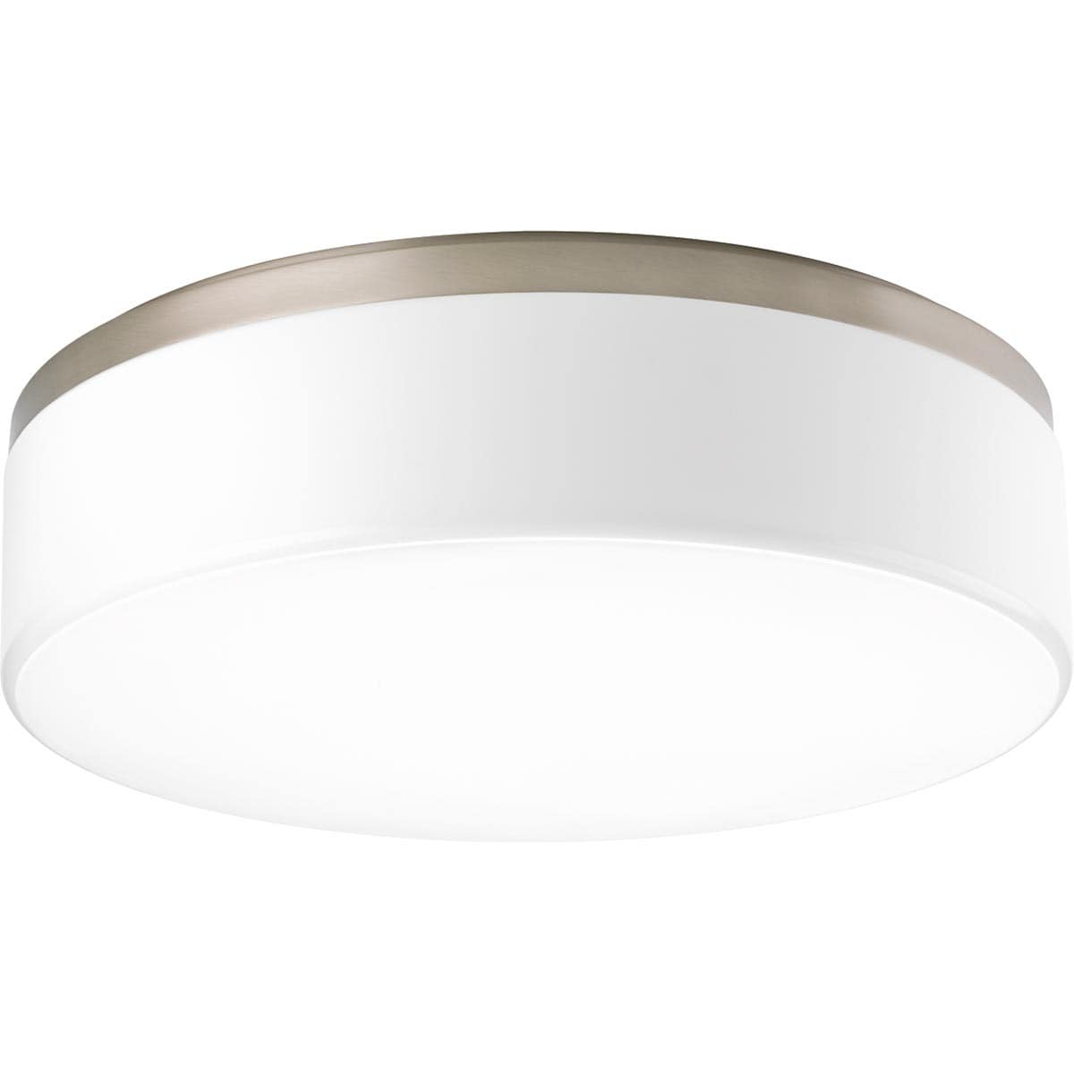 Progress Lighting Maier 1-Light LED Flush Mount, Brushed Nickel, Etched White Opal Acrylic Diffuser