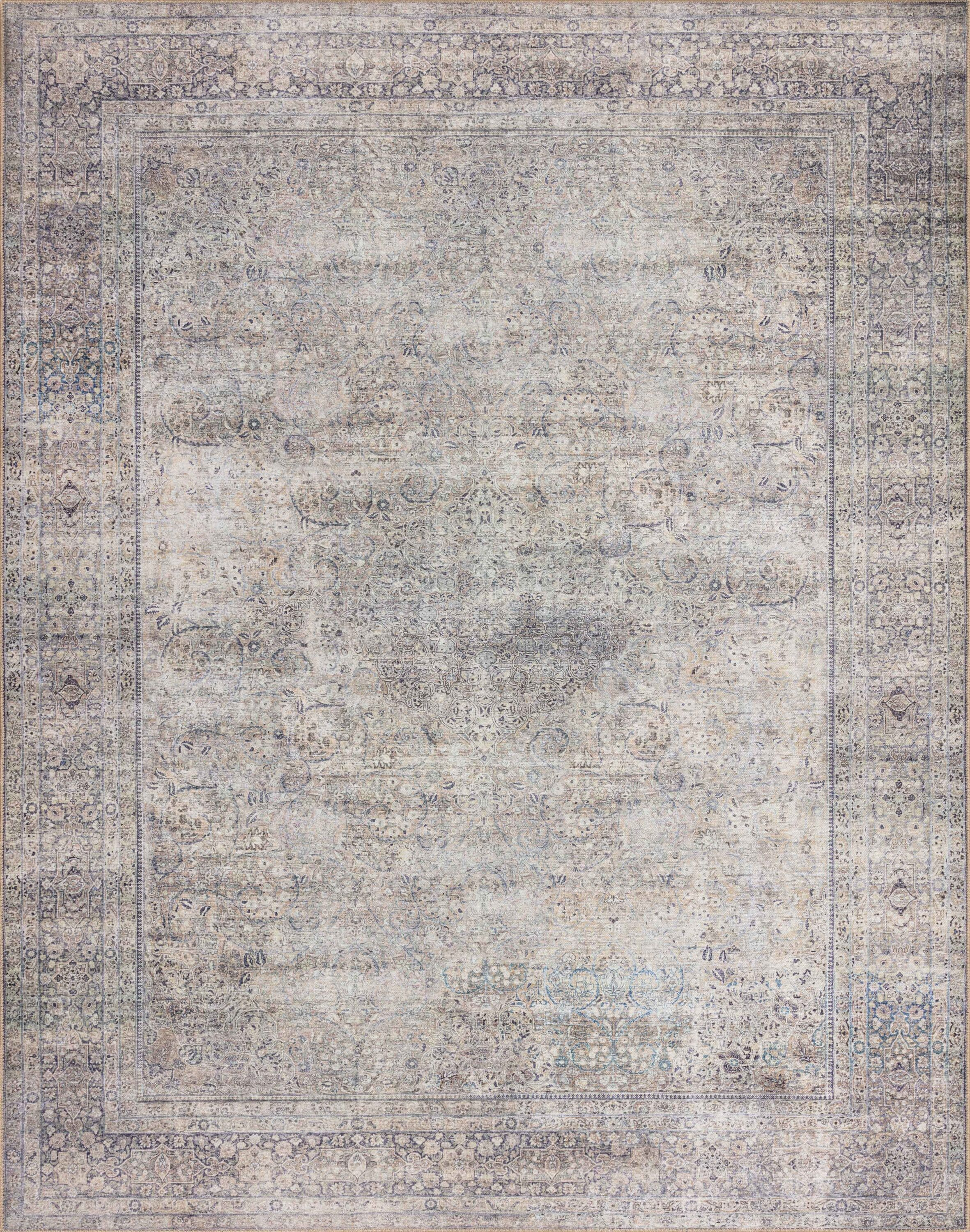 Loloi II Wynter WYN-03 Silver / Charcoal Oriental Area Rug 2'-3" x 3'-9"