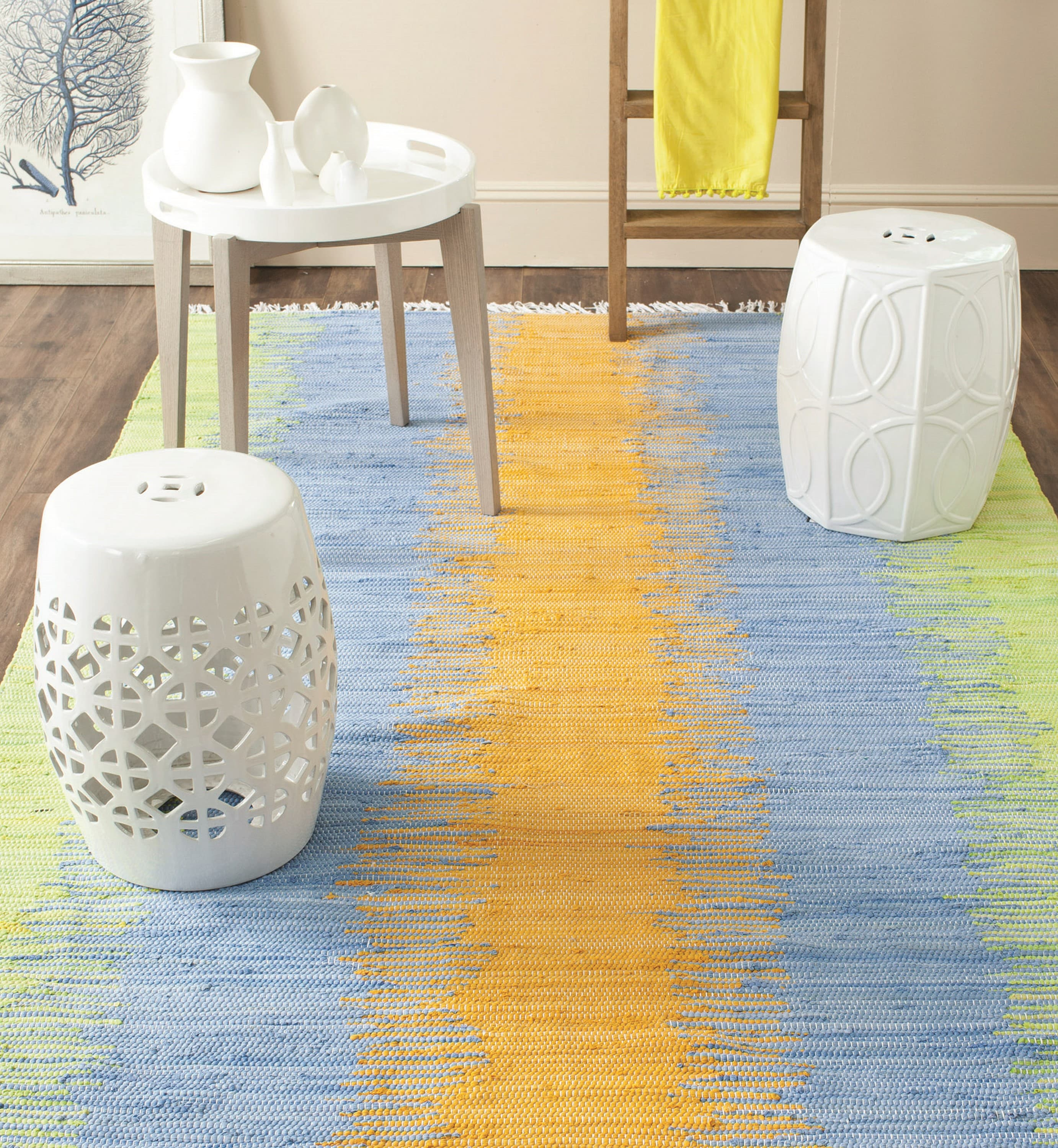 Montauk MTK710 Hand Woven Area Rug - Green/Gold - 6'x6' - Safavieh.
