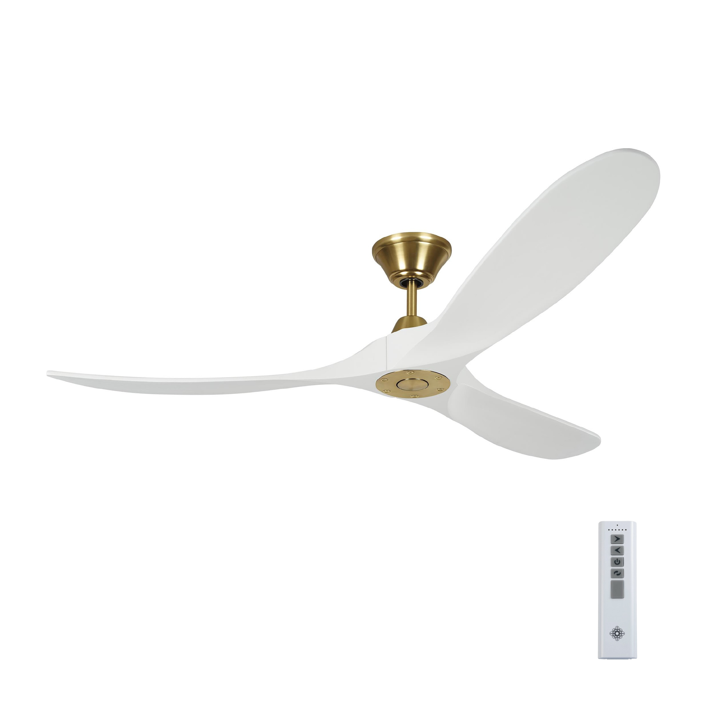 Monte Carlo 3MAVR60RZWBBS 60" Maverick - Matte White With Burnished Brass