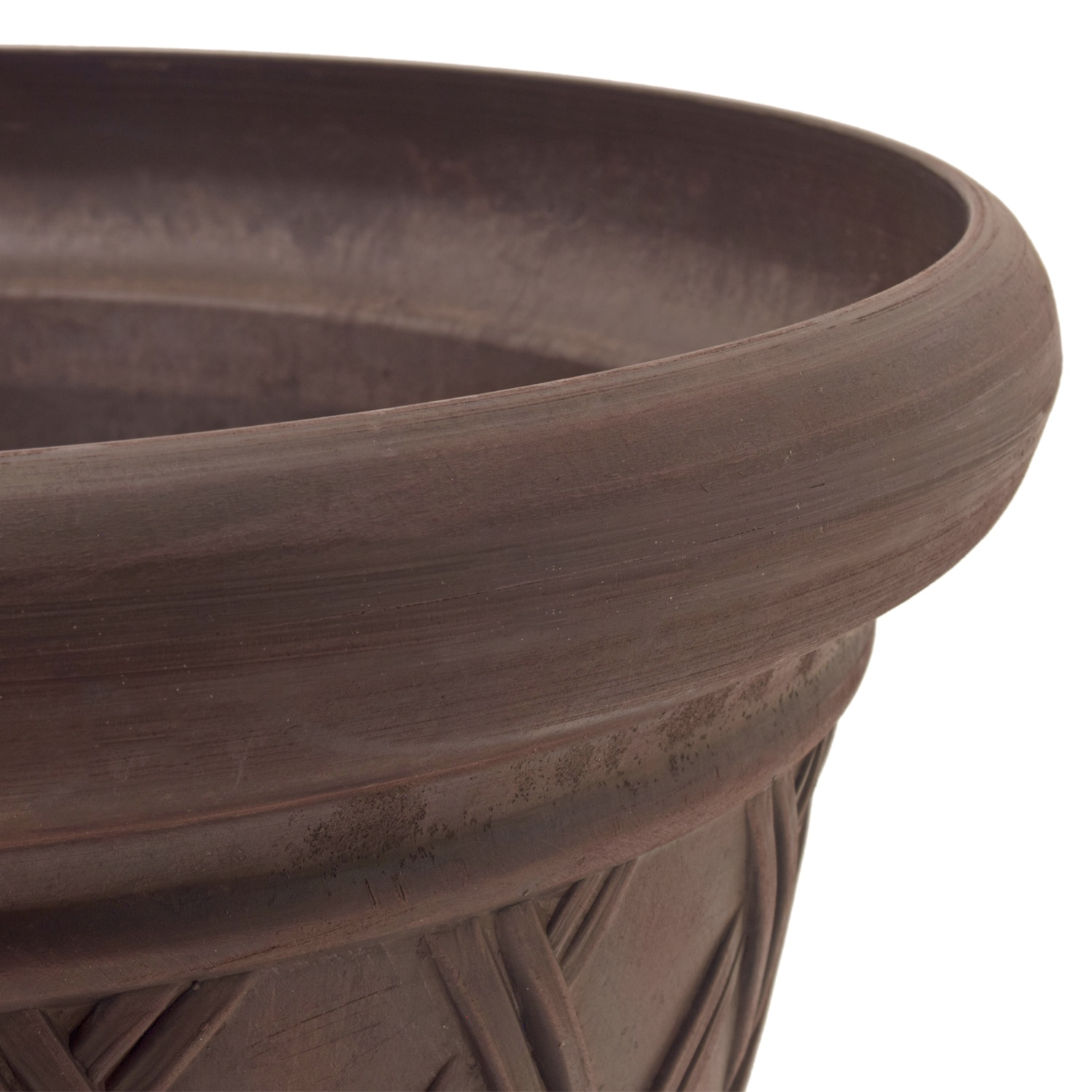 PSW Pot Collection Basket Weave Planter Pot for Indoor and Outdoor Plants and Gardens, 18-inch, Chocolate