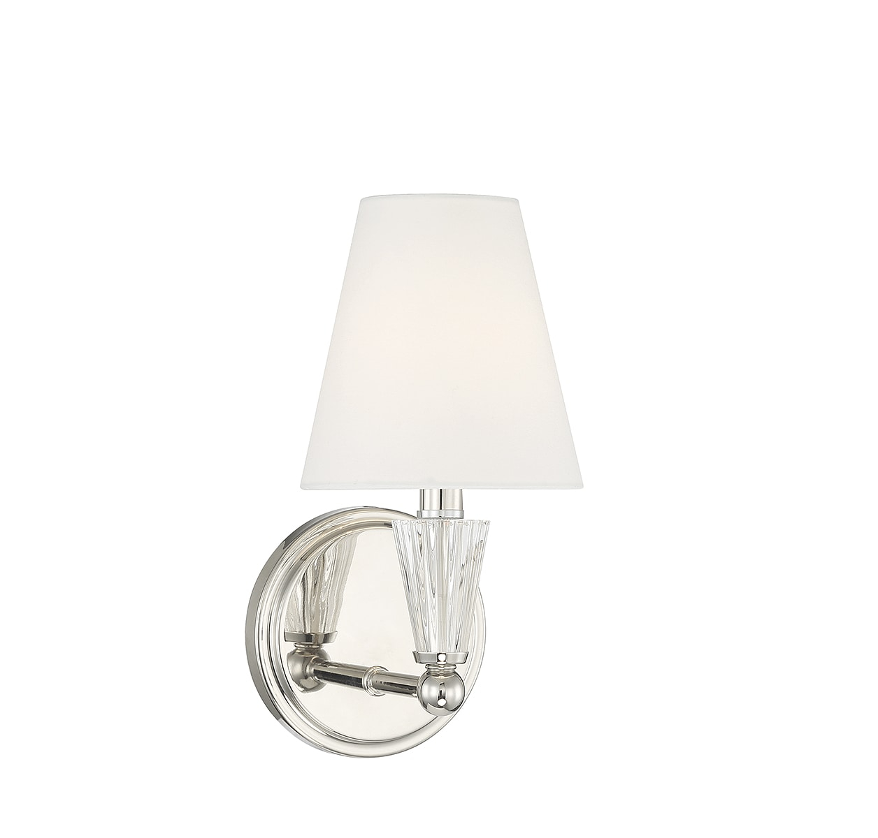 Trade Winds Bianca 1-Light Wall Sconce in Polished Nickel