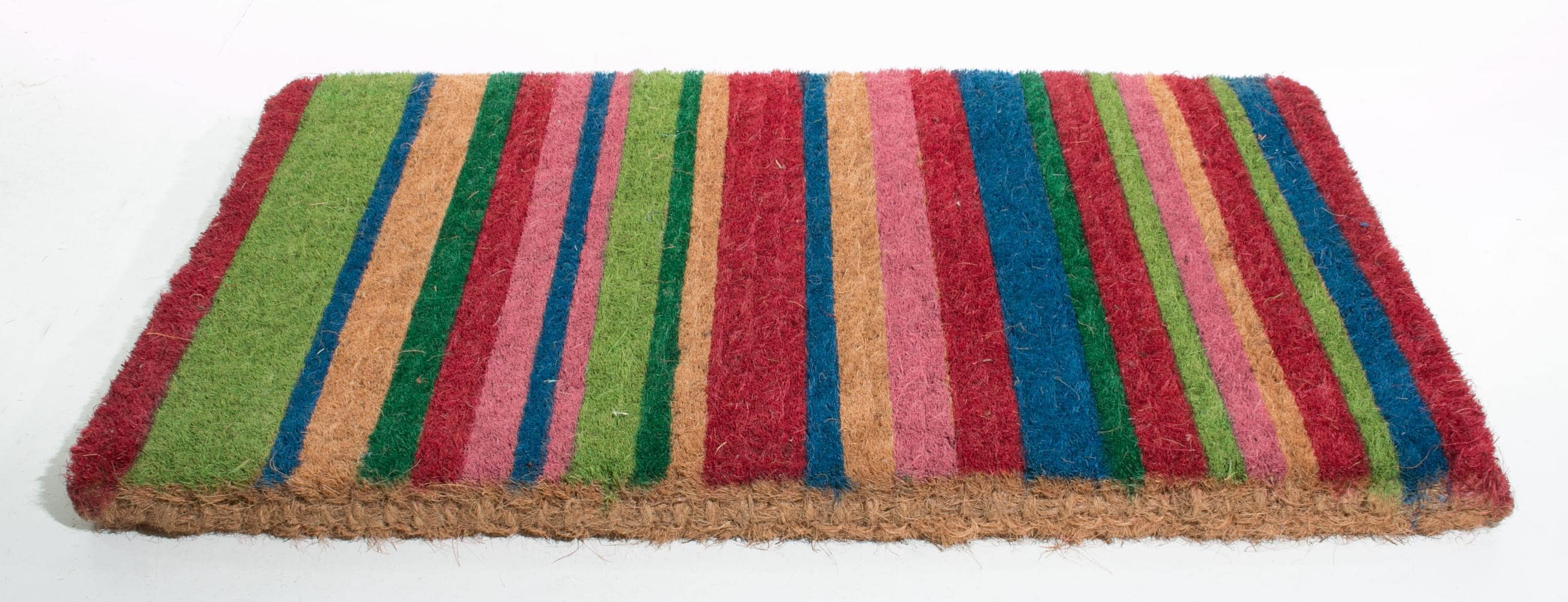 Imports Décor Multicolor Stripes Doormat in Coir Material